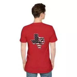 Texas Flag T-Shirt – Patriotic Bronco Design