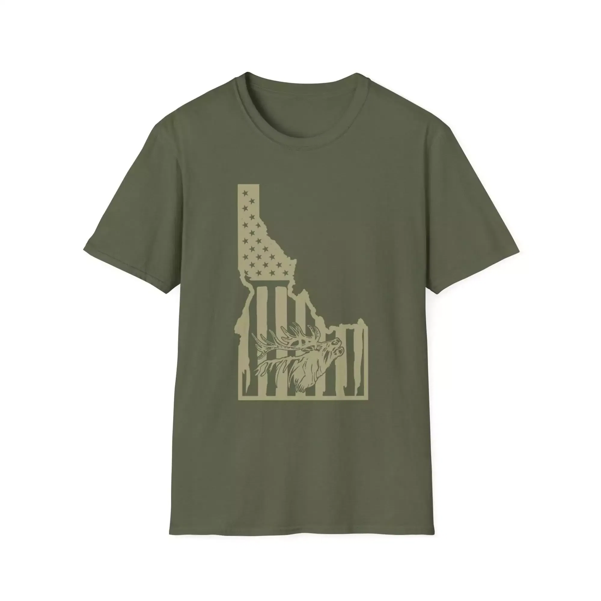 Idaho State T-Shirt, Softstyle Graphic Tee, Casual Summer Shirt, Patriotic Gift, USA Flag Apparel - Image 6