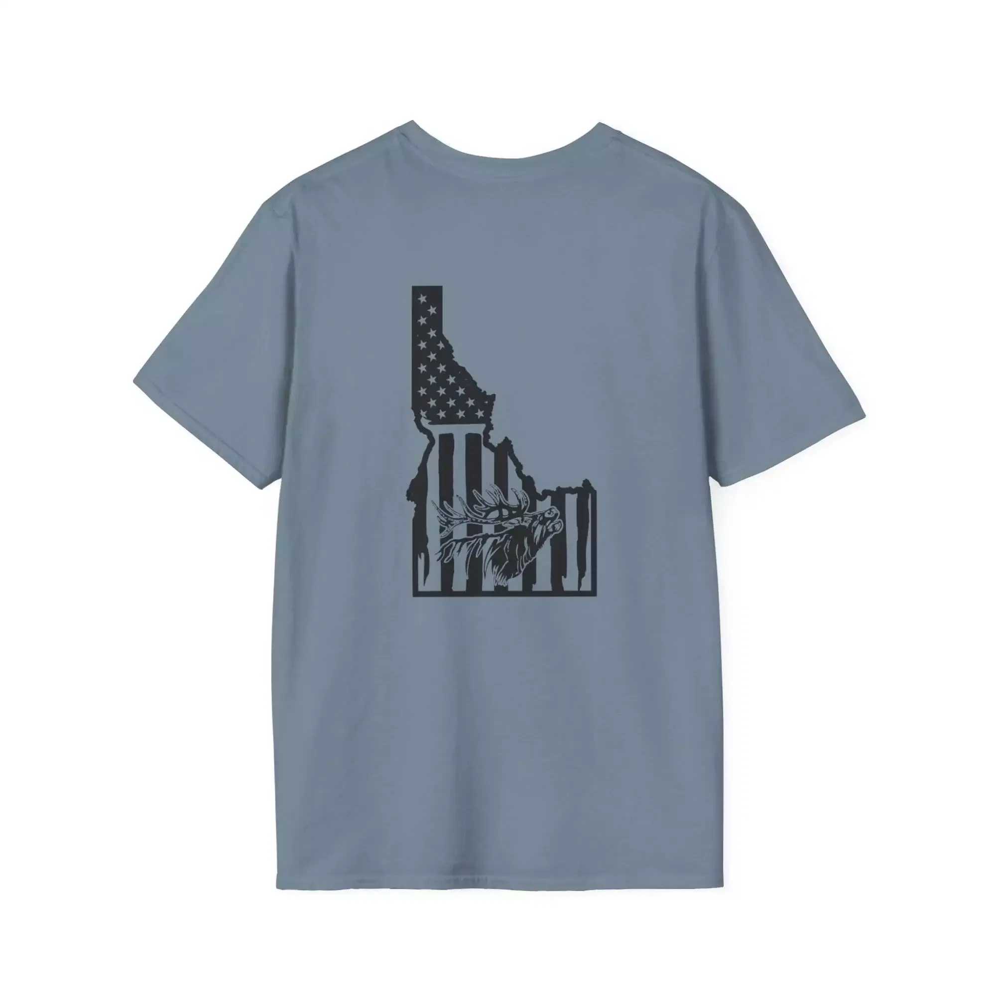 Idaho Patriotic Unisex T-Shirt - Elk Head - Hunting - Outdoors - Image 3