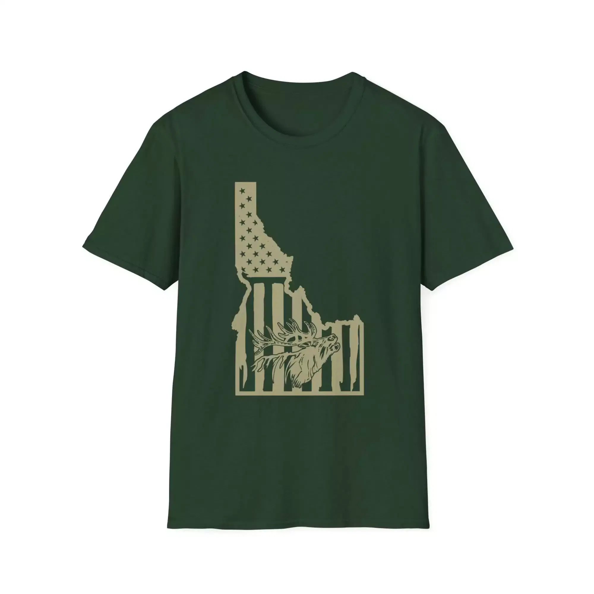 Idaho State T-Shirt, Softstyle Graphic Tee, Casual Summer Shirt, Patriotic Gift, USA Flag Apparel - Image 8