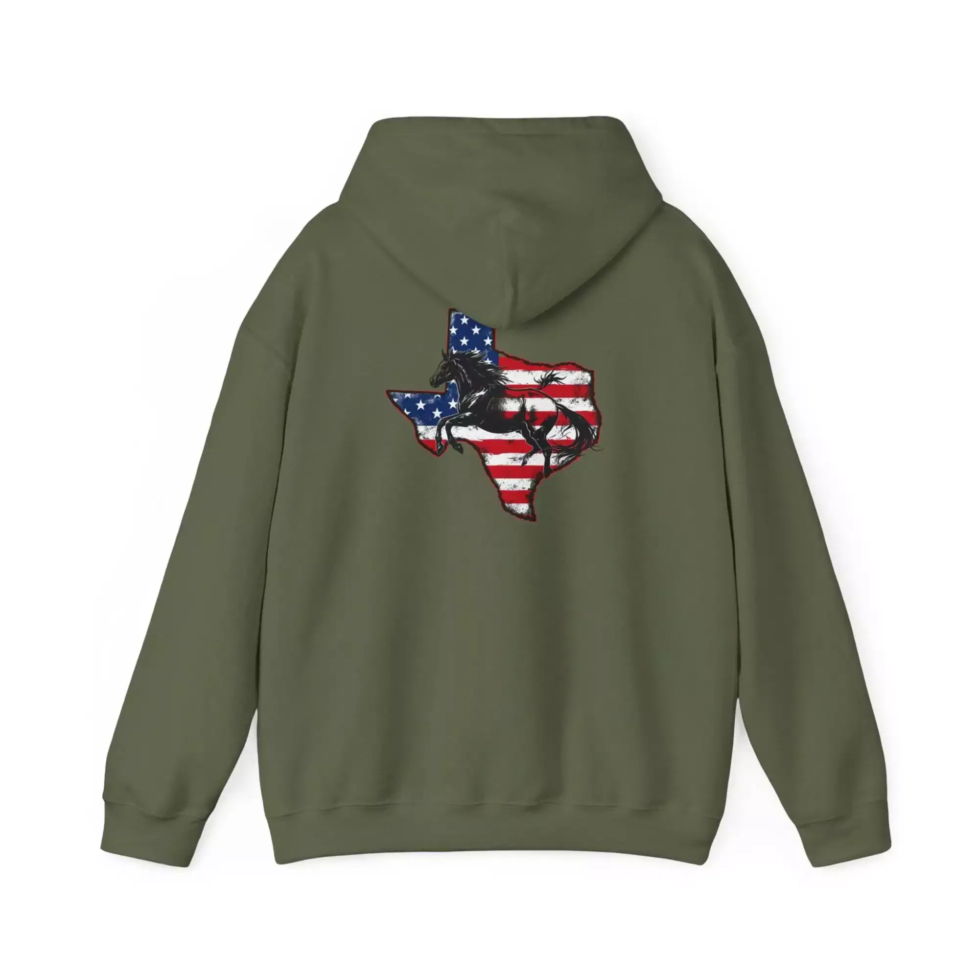 Patriotic Texas Themed Hoodie - Bronco - Lonestar State - Image 8