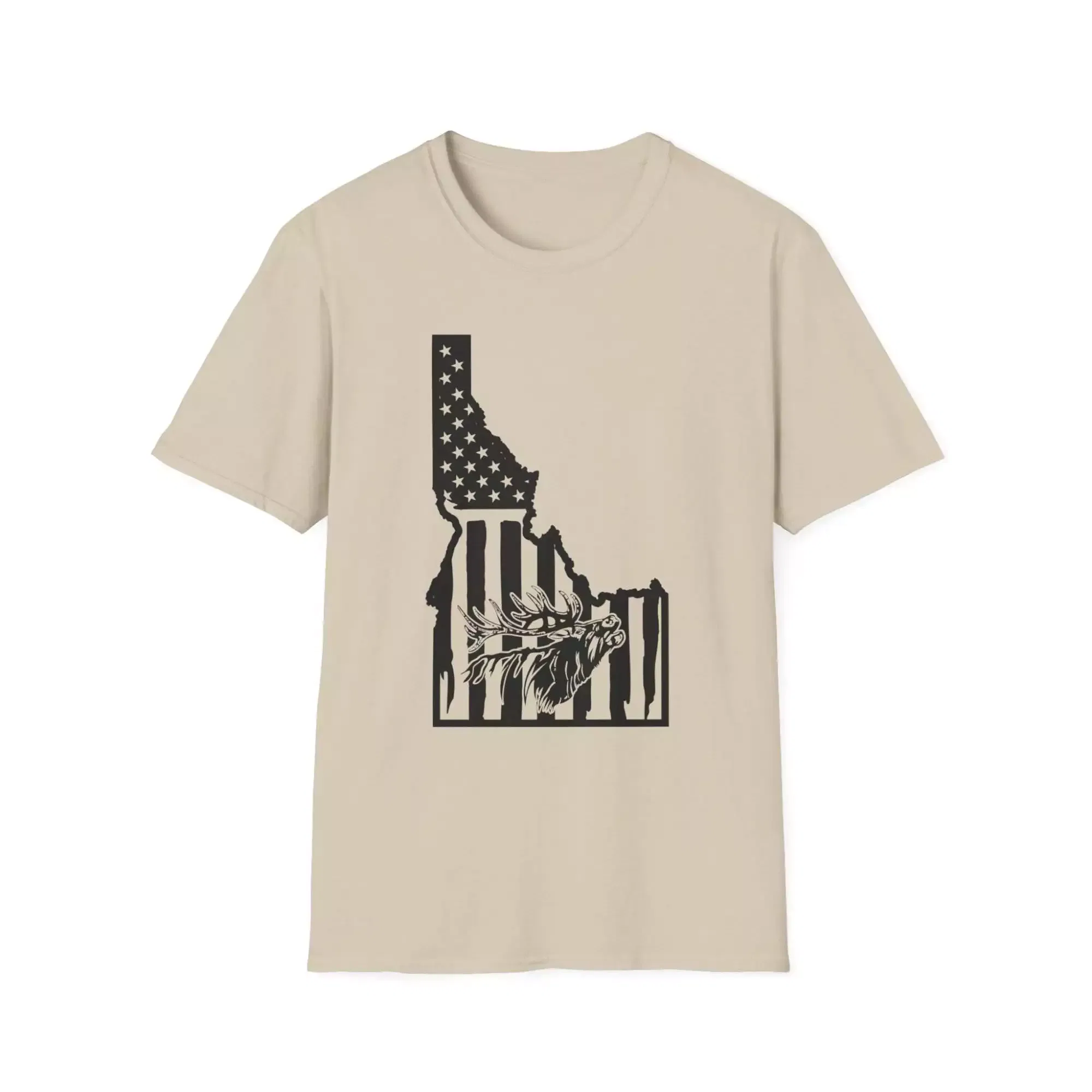 Idaho State T-Shirt, Softstyle Graphic Tee, Casual Summer Shirt, Patriotic Gift, USA Flag Apparel - Image 4