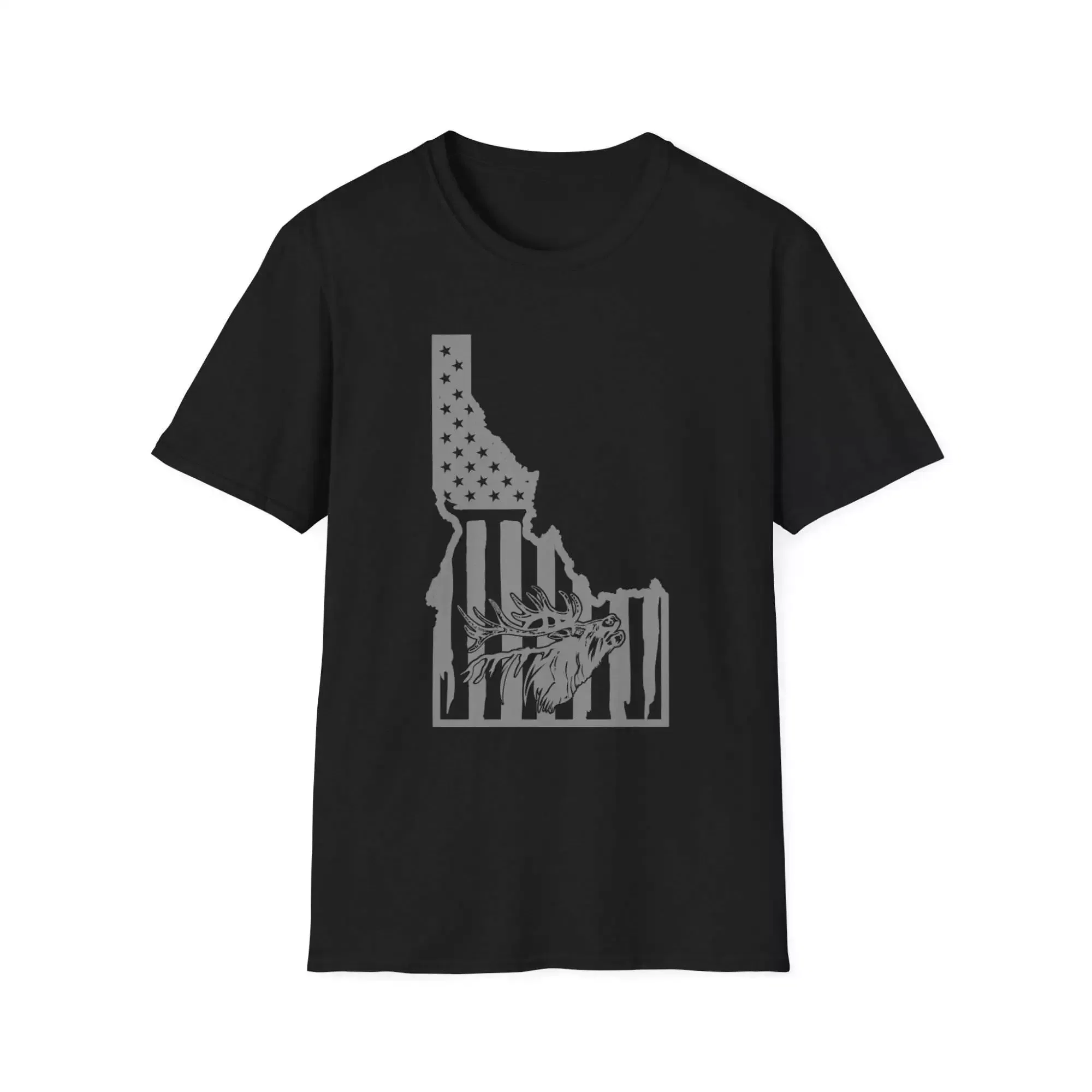 Idaho State T-Shirt, Softstyle Graphic Tee, Casual Summer Shirt, Patriotic Gift, USA Flag Apparel - Image 3