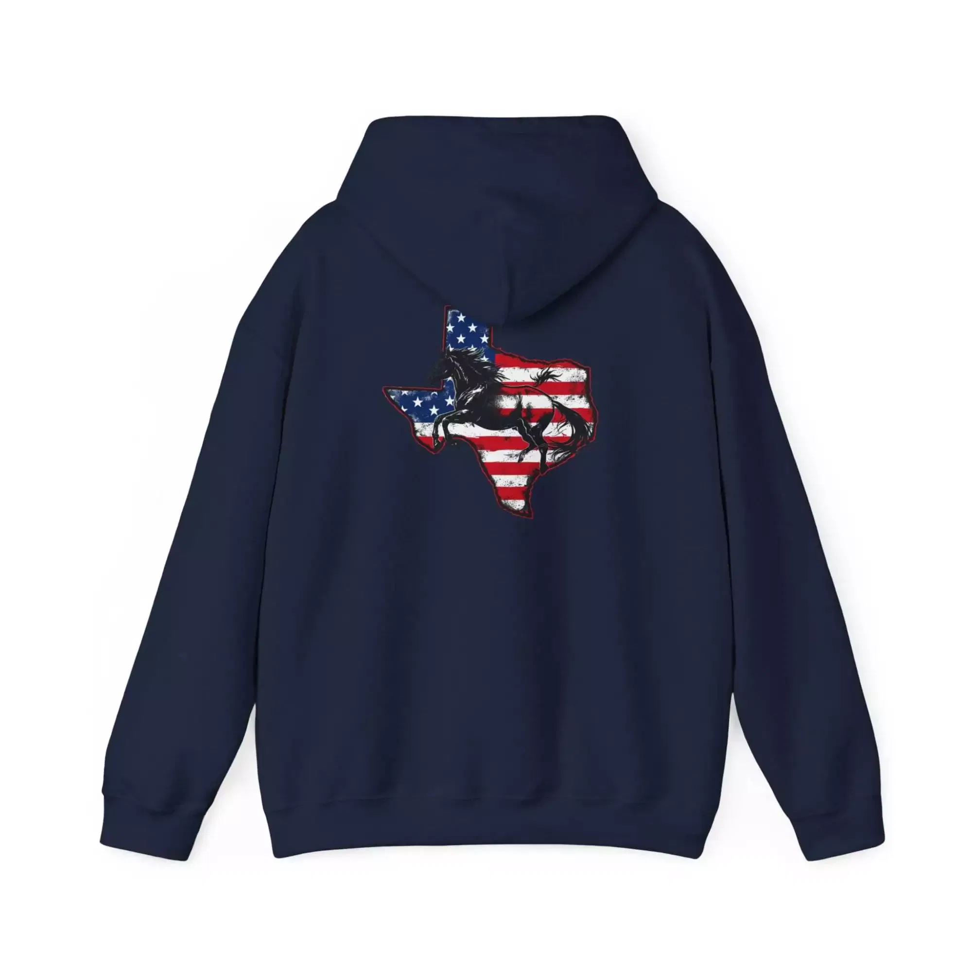 Patriotic Texas Themed Hoodie - Bronco - Lonestar State - Image 16