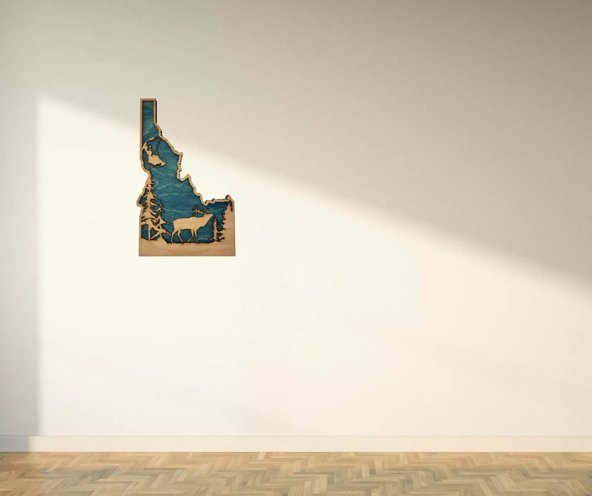 Idaho Sign - Rustic Home Decor with Forest Scene, Perfect Gift for Idaho Lovers & Nature Enthusiasts - Turquoise Stain - Image 4