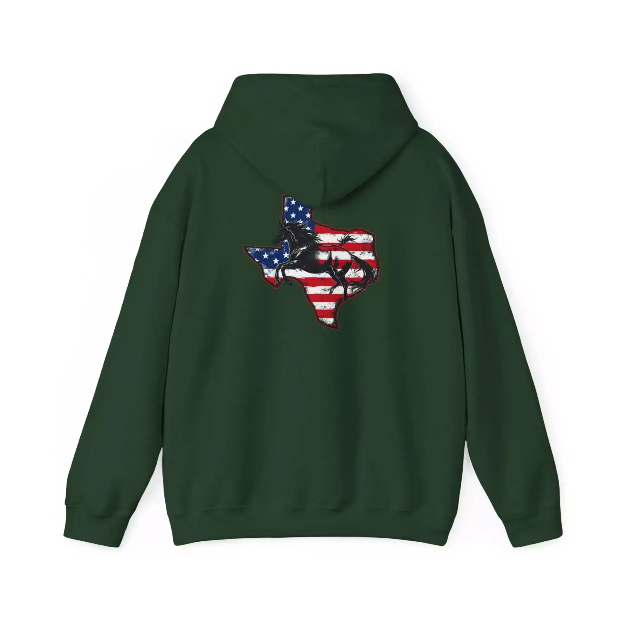 Patriotic Texas Themed Hoodie - Bronco - Lonestar State - Image 10