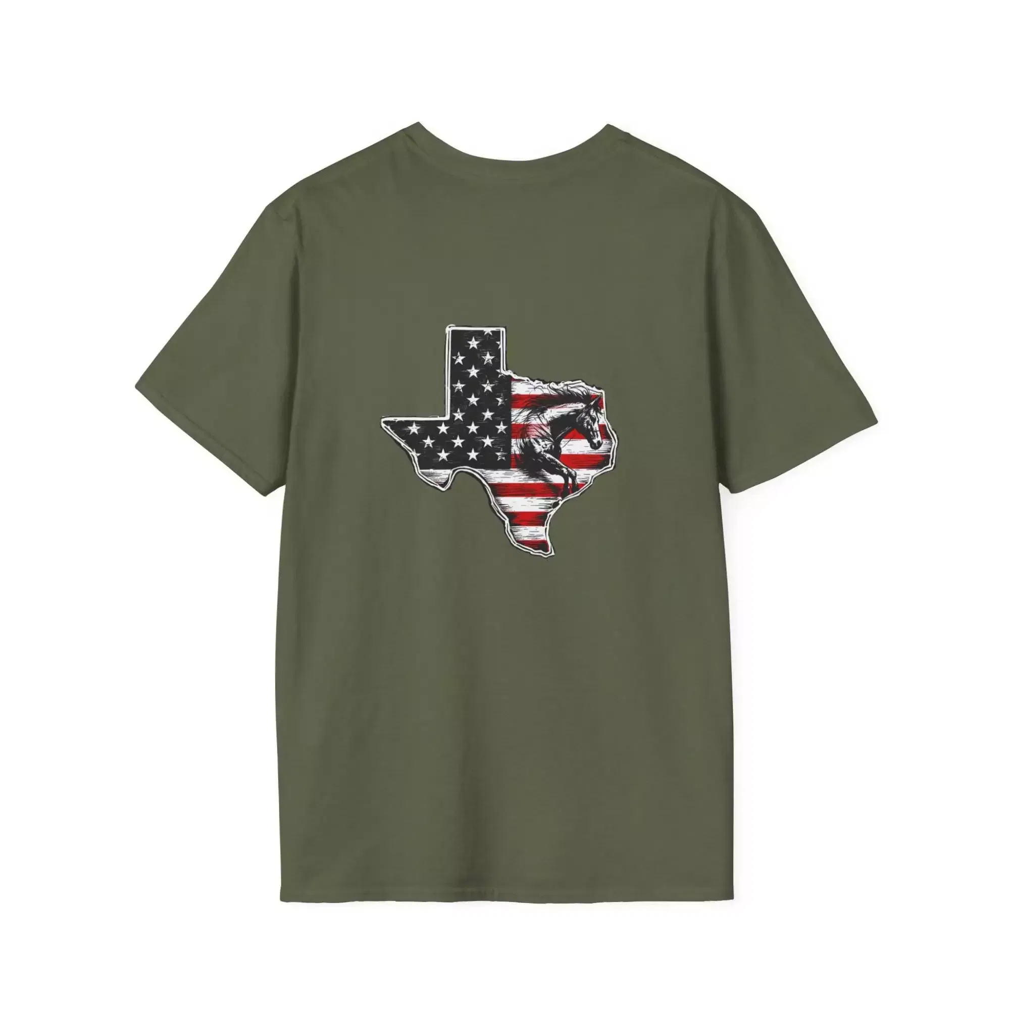 Texas Flag T-Shirt - Patriotic Bronco Design - Image 14