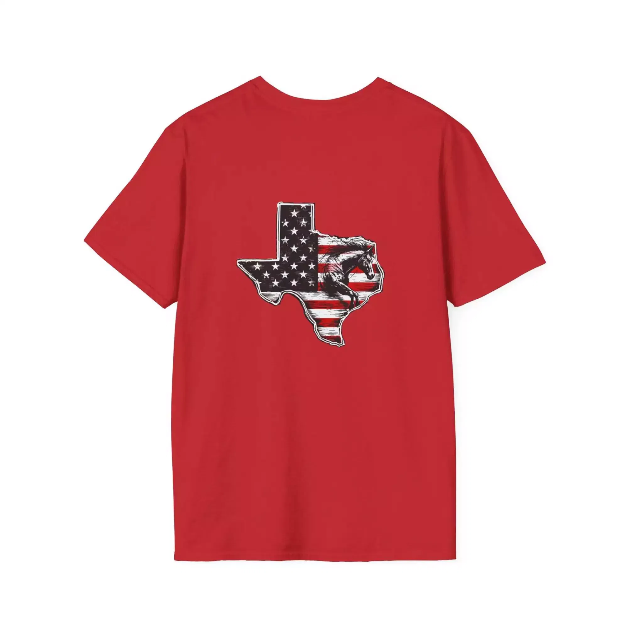 Texas Flag T-Shirt - Patriotic Bronco Design - Image 3