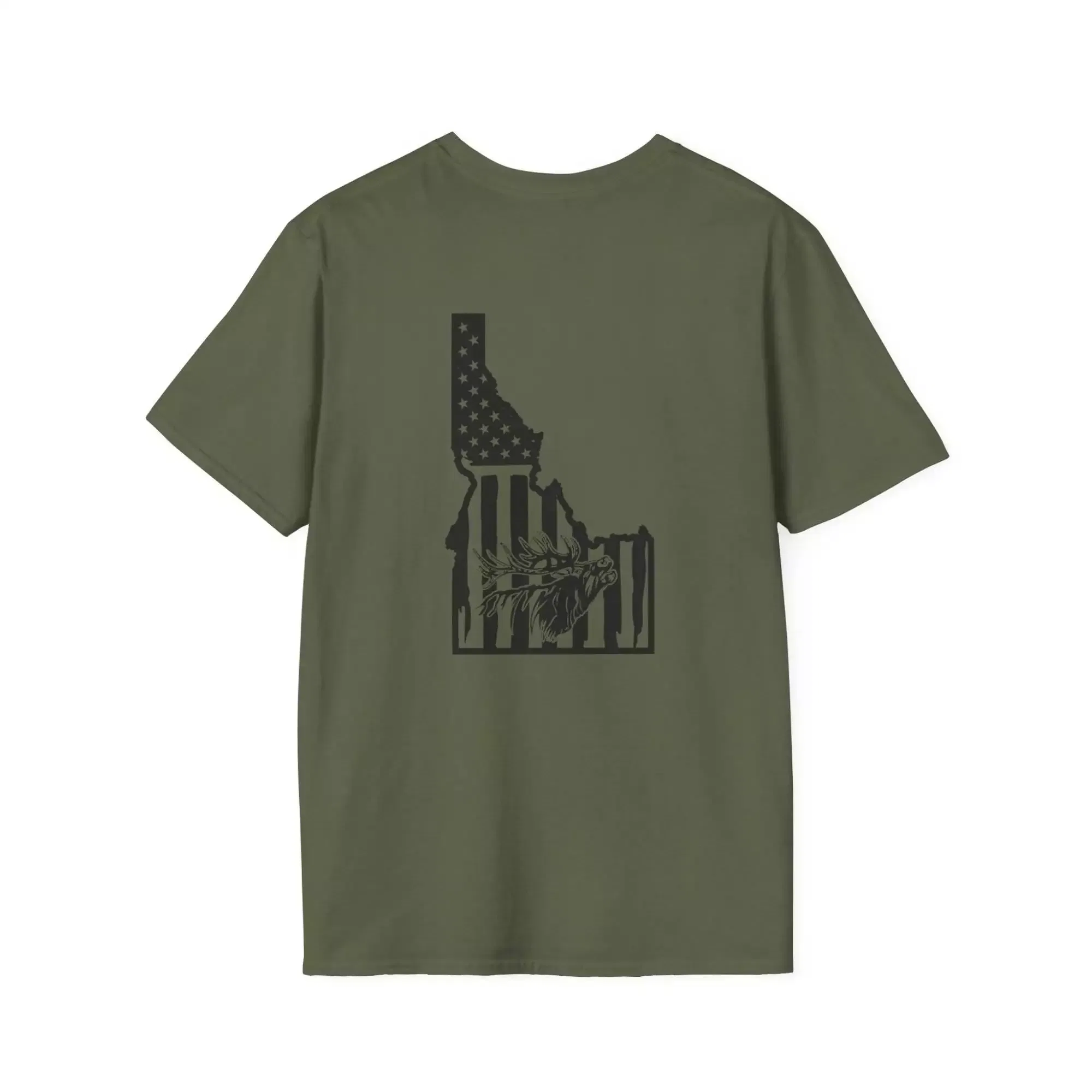 Idaho Patriotic Unisex T-Shirt - Elk Head - Hunting - Outdoors - Image 14