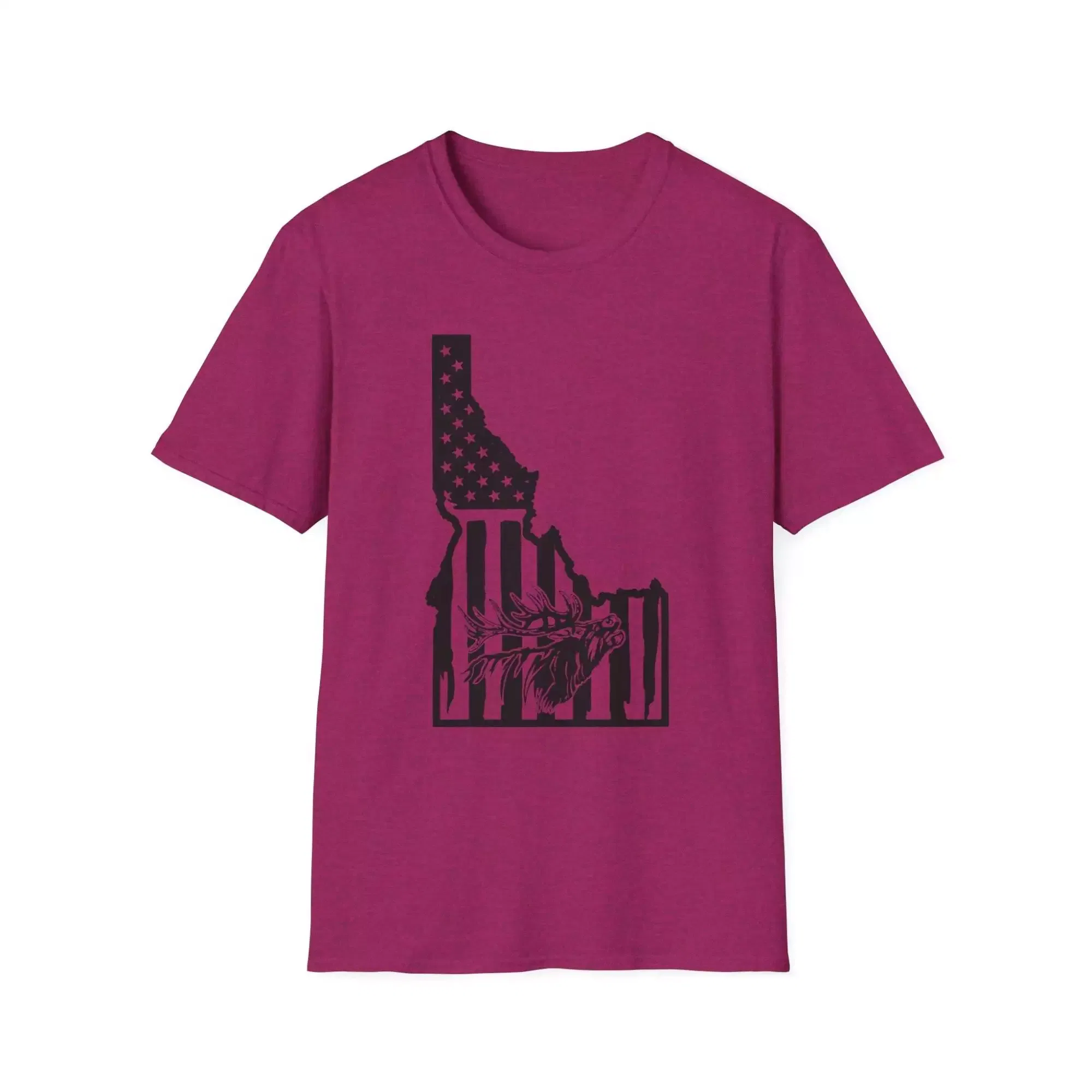 Idaho State T-Shirt, Softstyle Graphic Tee, Casual Summer Shirt, Patriotic Gift, USA Flag Apparel - Image 7