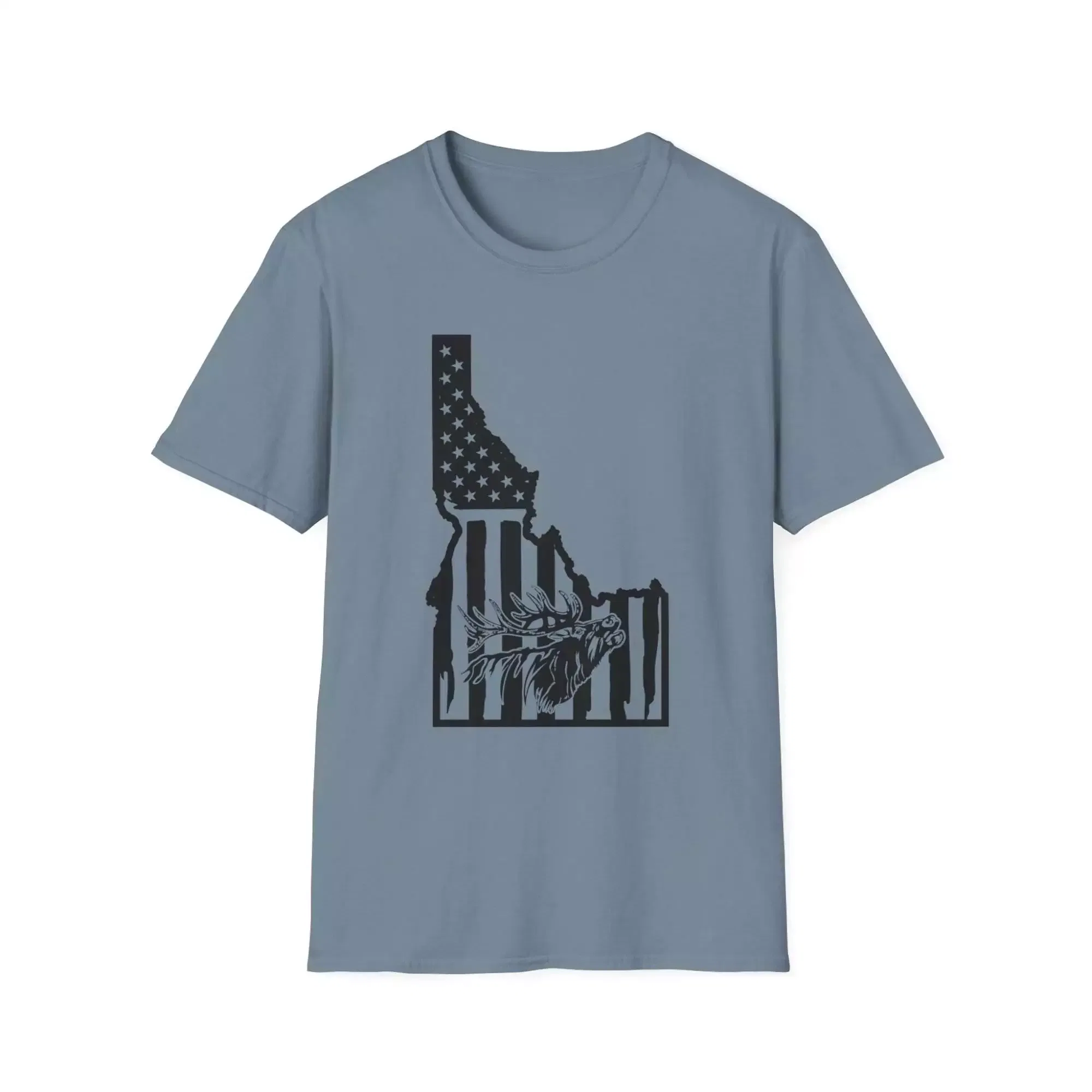 Idaho State T-Shirt, Softstyle Graphic Tee, Casual Summer Shirt, Patriotic Gift, USA Flag Apparel - Image 9