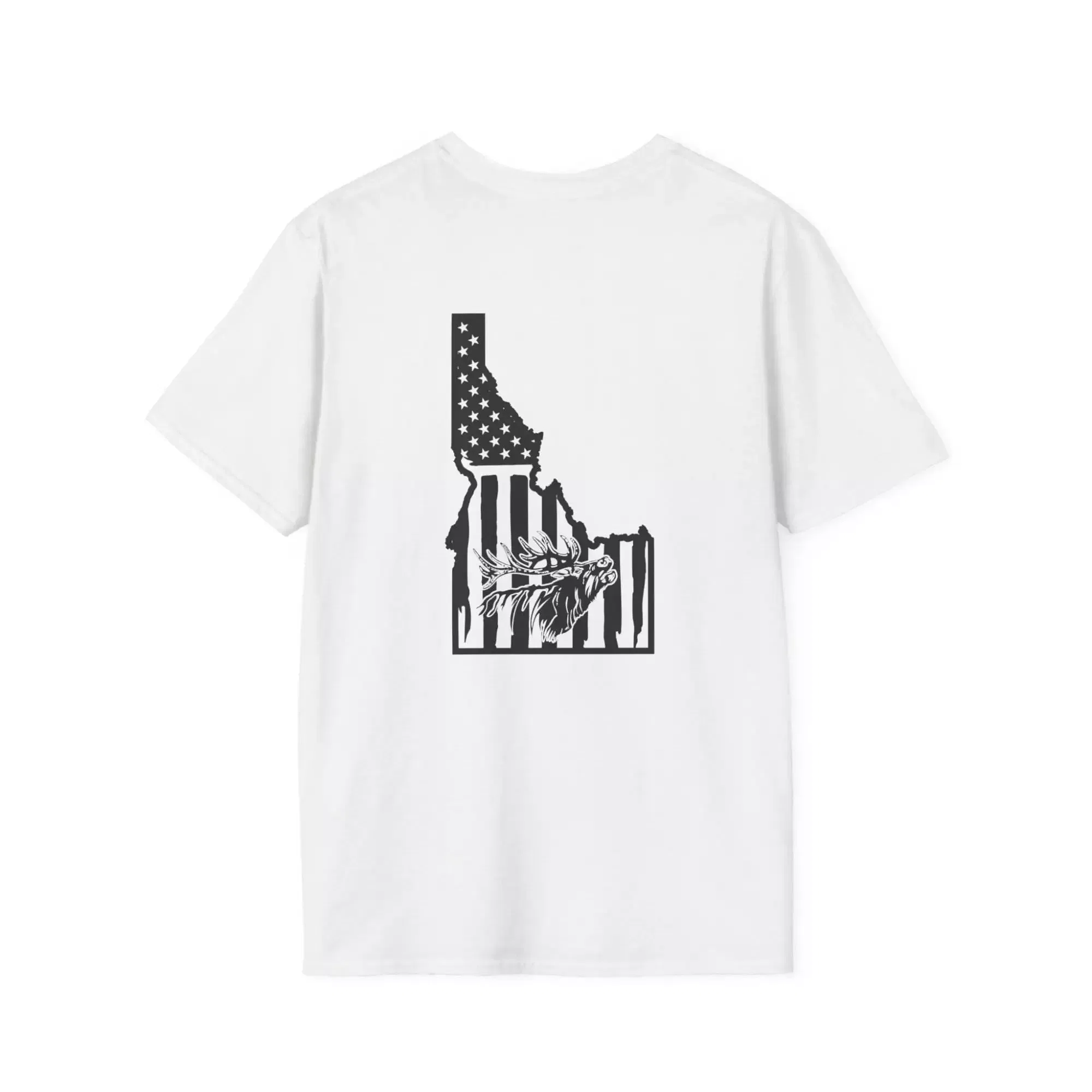 Idaho Patriotic Unisex T-Shirt - Elk Head - Hunting - Outdoors - Image 8