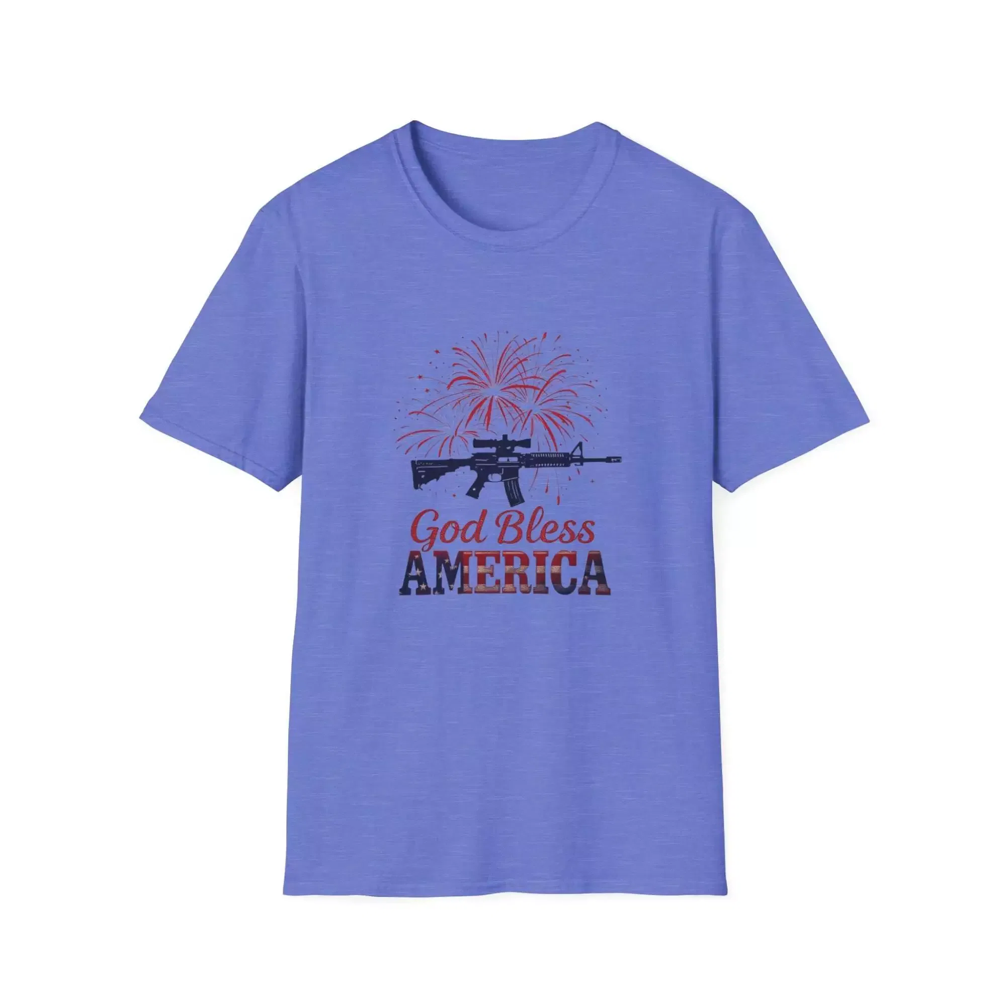 Patriotic T-Shirt - God Bless America - 4th of July Tee - Image 2