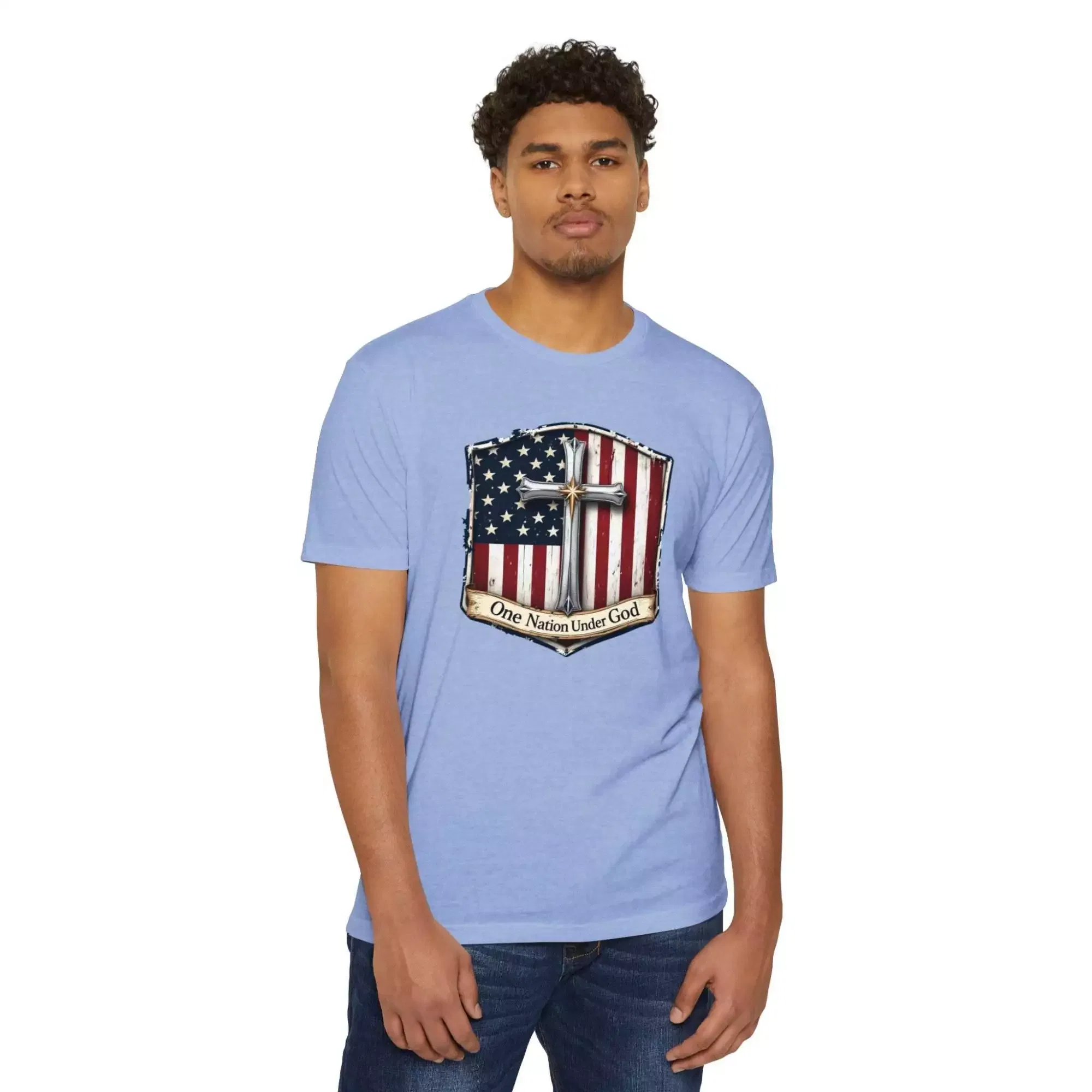 Patriotic Faith T-Shirt, Unisex Tee, Casual Wear, Christian Apparel, Memorial Day Gift, 4th of July Shirt, Everyday Comfort - Image 6