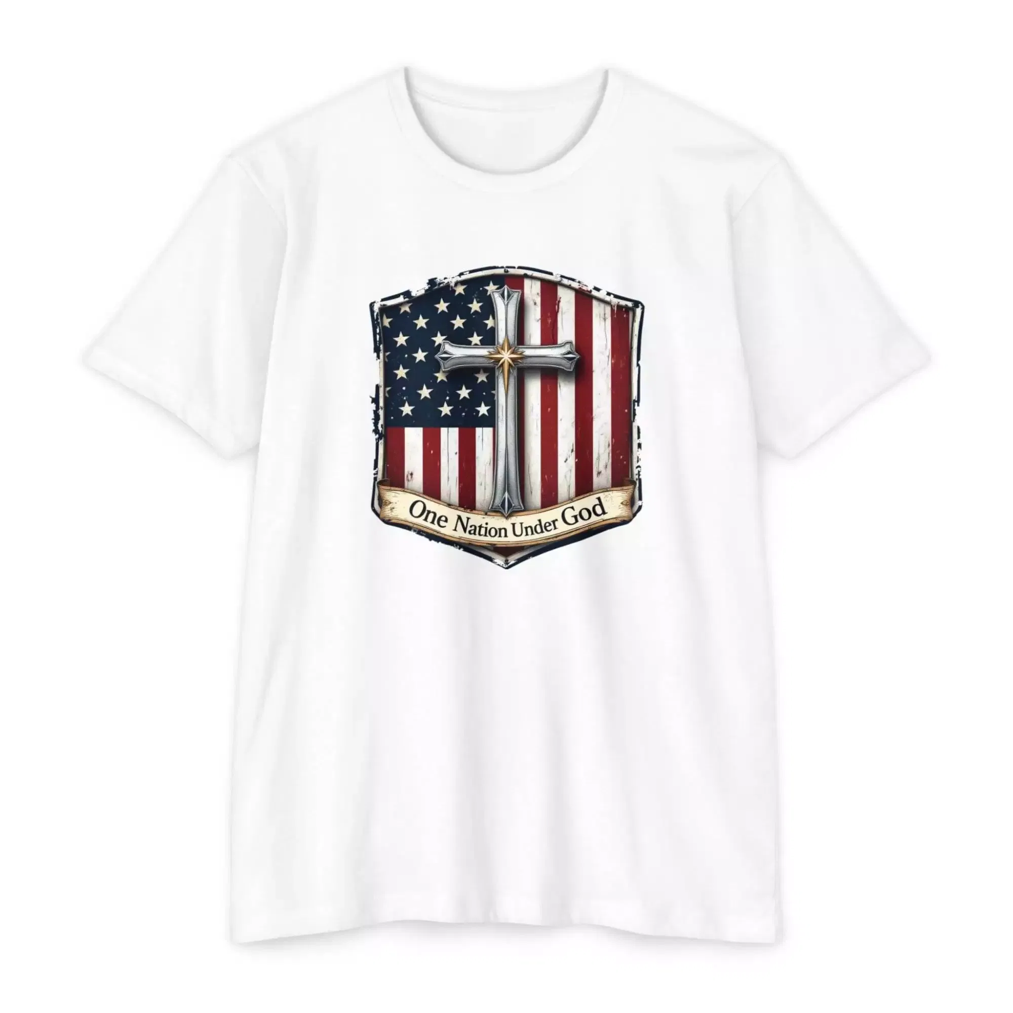 Patriotic Faith T-Shirt, Unisex Tee, Casual Wear, Christian Apparel, Memorial Day Gift, 4th of July Shirt, Everyday Comfort - Image 3