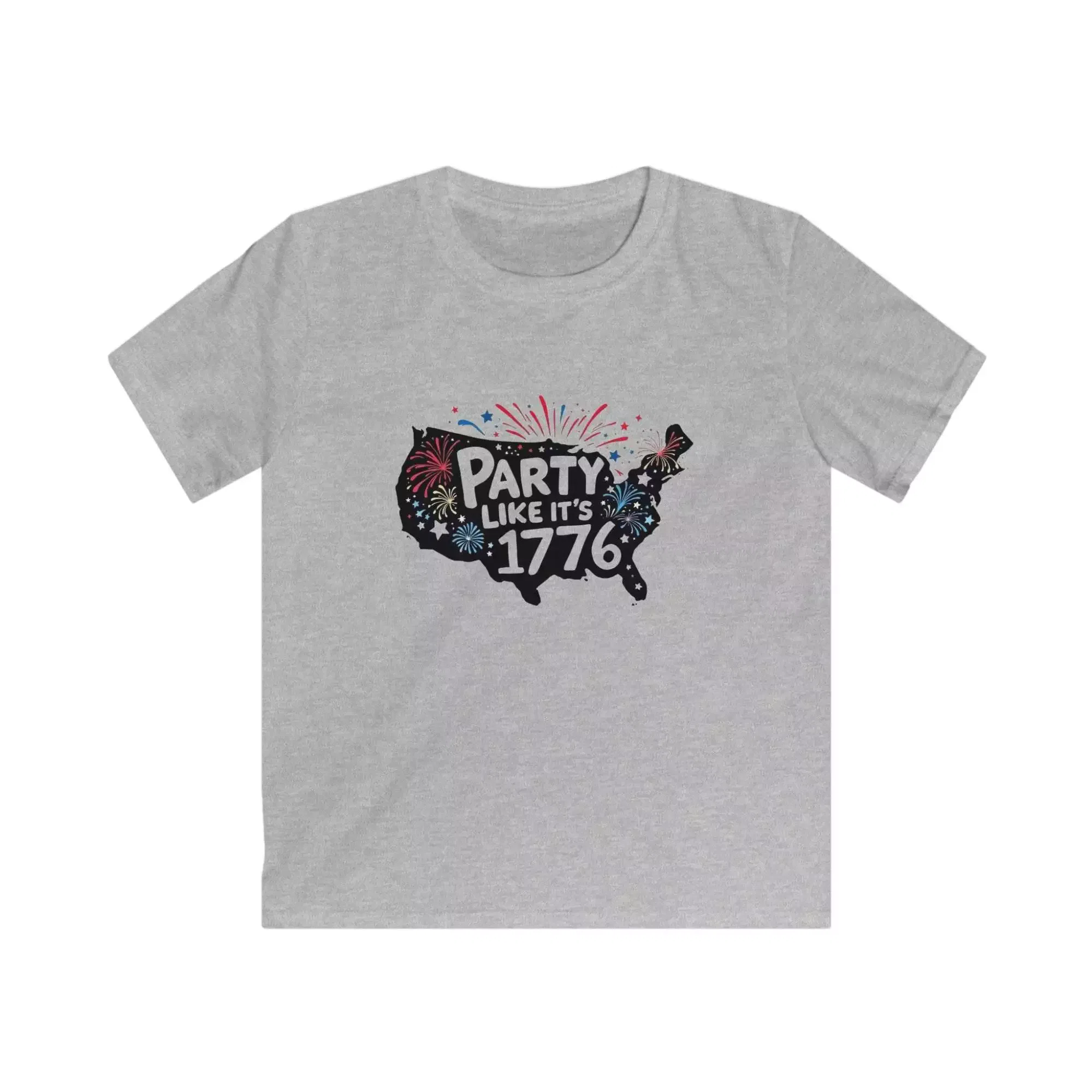 Kids Fourth of July Tee, Boys Girls Summer Shirt, Fireworks Celebration Top, Patriotic Party Clothing, Gift for Independence Day - Image 2