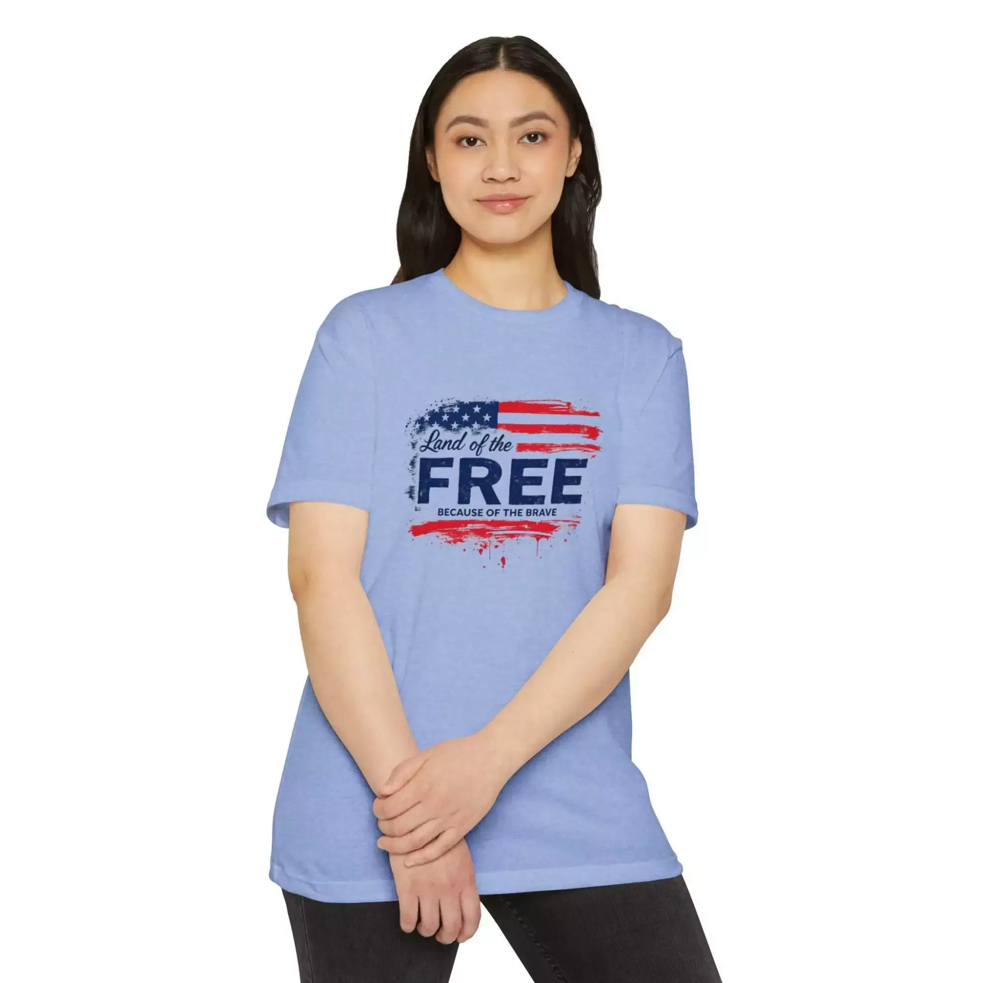 Patriotic Graphic Tee, USA Pride Shirt, Land of the Free T-Shirt, Independence Day Gift, Casual Summer Wear - Image 8
