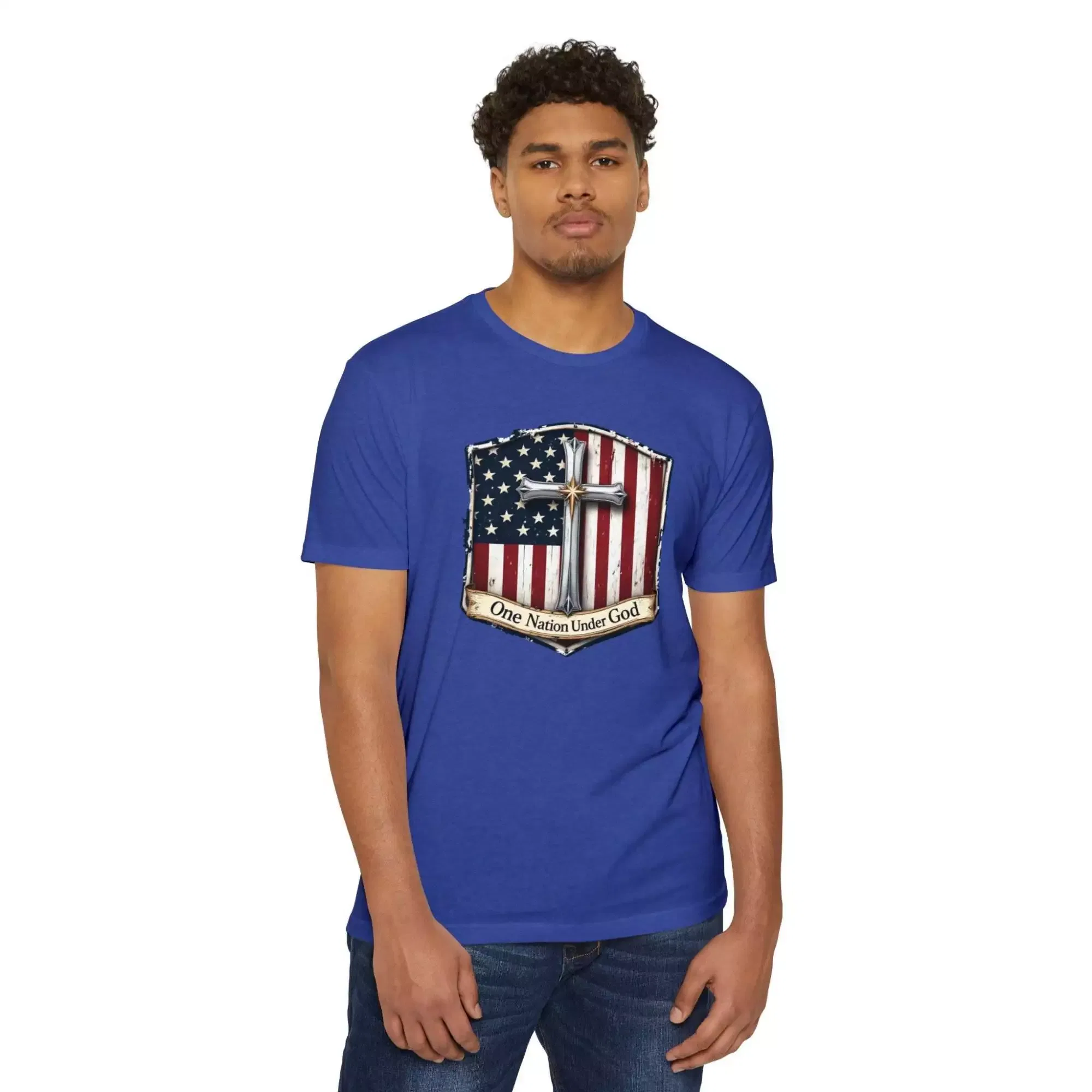 Patriotic Faith T-Shirt, Unisex Tee, Casual Wear, Christian Apparel, Memorial Day Gift, 4th of July Shirt, Everyday Comfort - Image 8