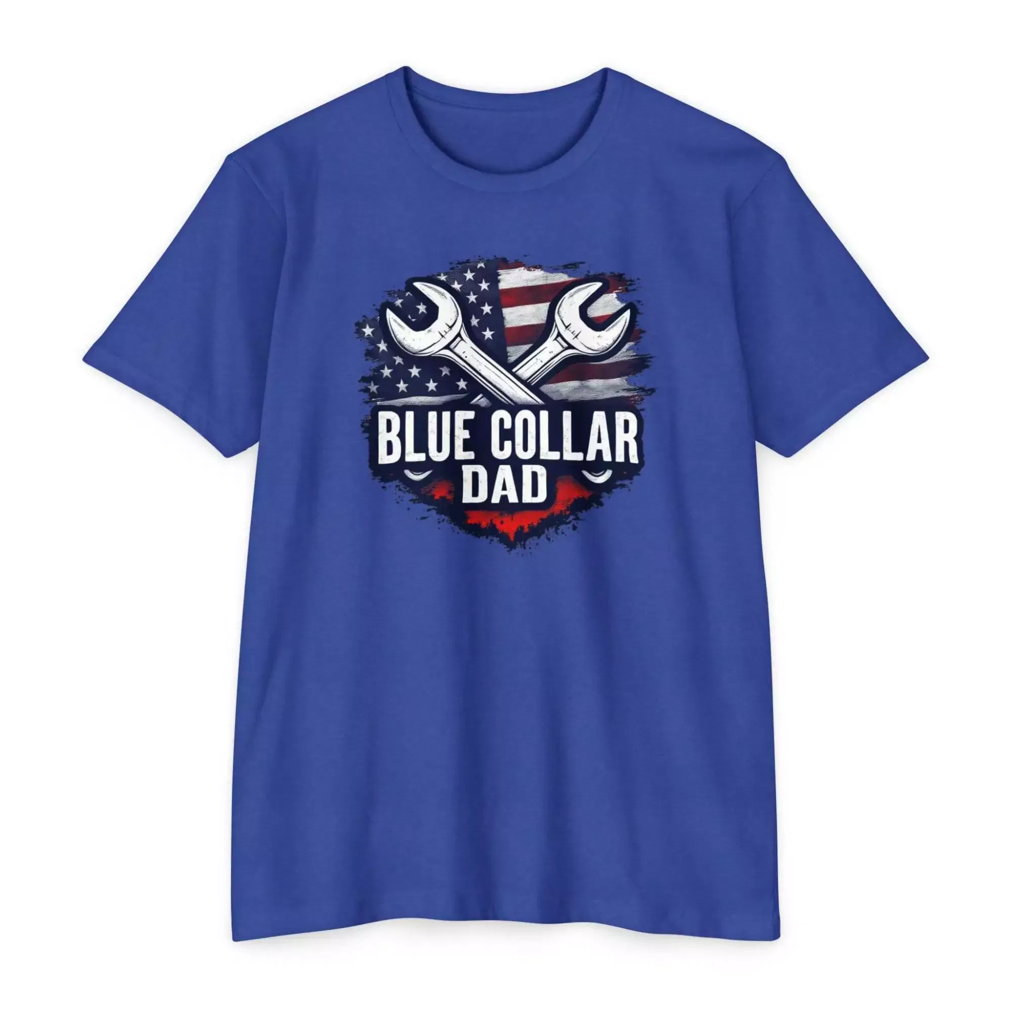 Blue Collar Dad T-Shirt, Unisex Workwear Tee, Father's Day Gift, Patriotic Shirt, Dad Life Apparel - Image 9