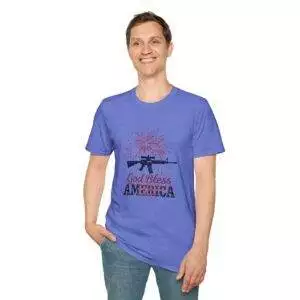 Patriotic T-Shirt – God Bless America – 4th of July Tee