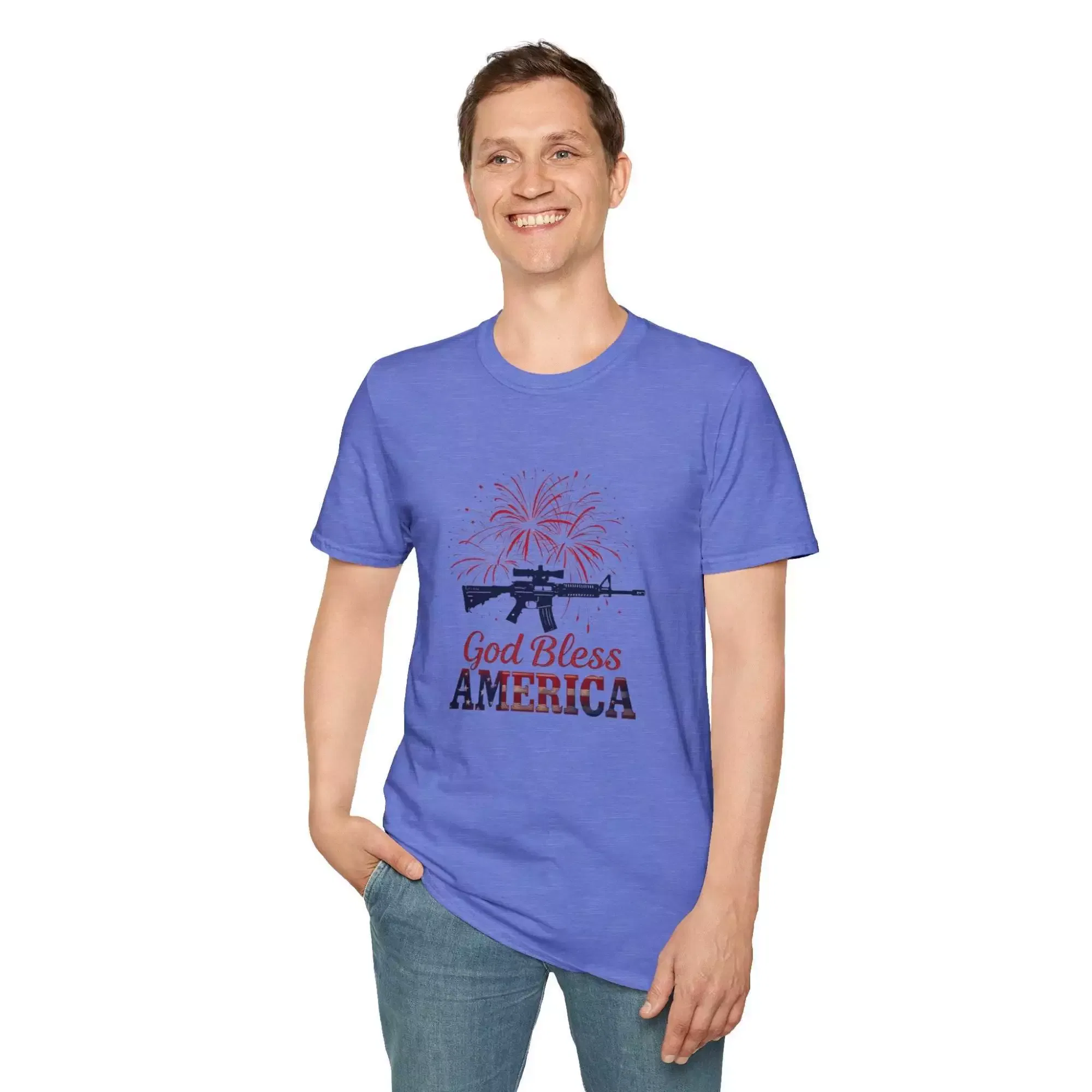 Patriotic T-Shirt - God Bless America - 4th of July Tee