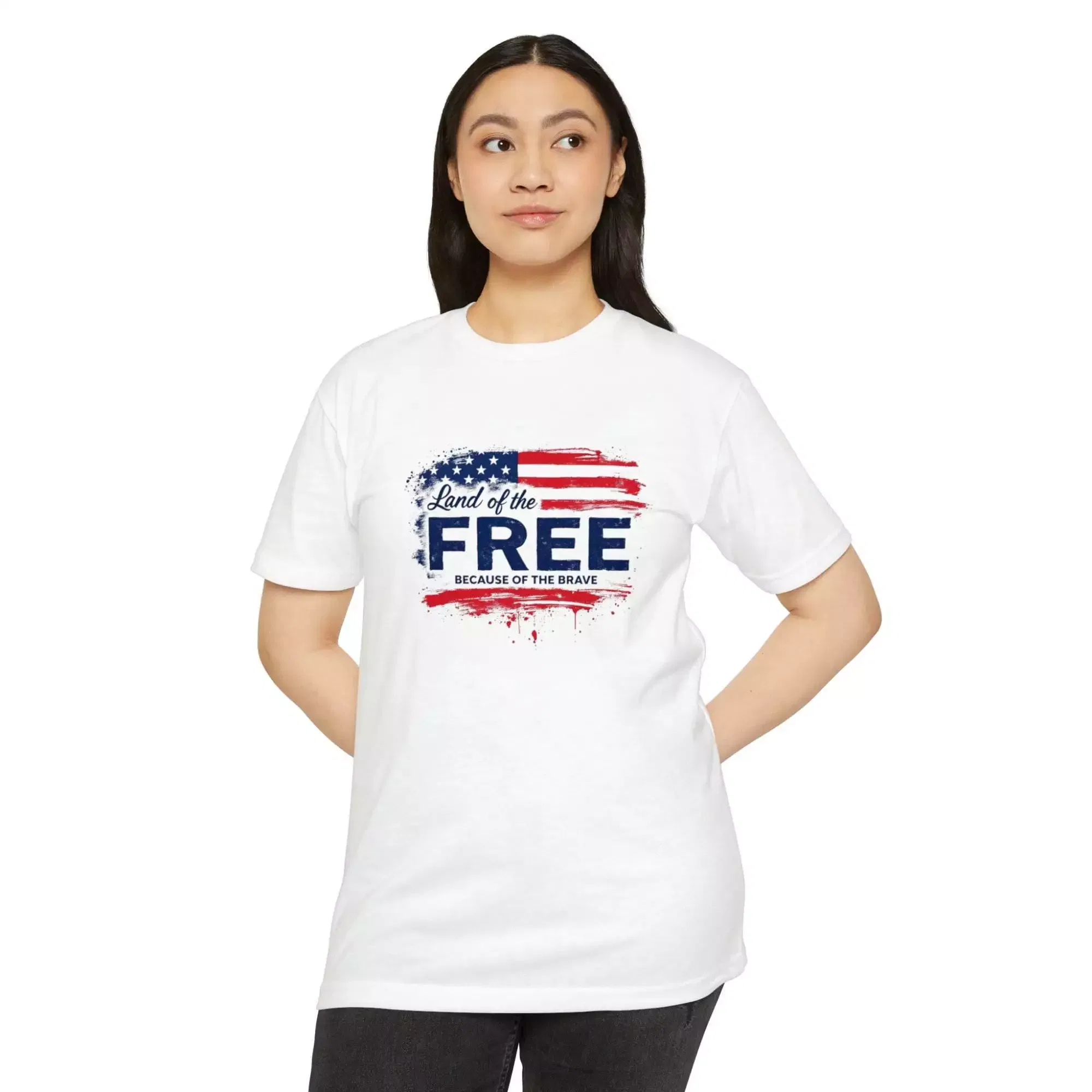 Patriotic Graphic Tee, USA Pride Shirt, Land of the Free T-Shirt, Independence Day Gift, Casual Summer Wear - Image 6