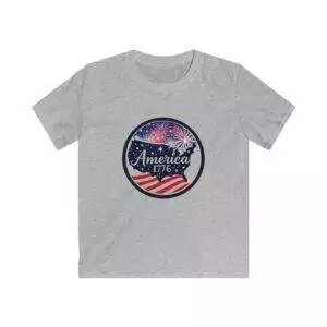 Kids Independence Day Tee, 4th of July Shirt, Patriotic Kids Apparel, Fireworks T-Shirt, USA Celebration Top