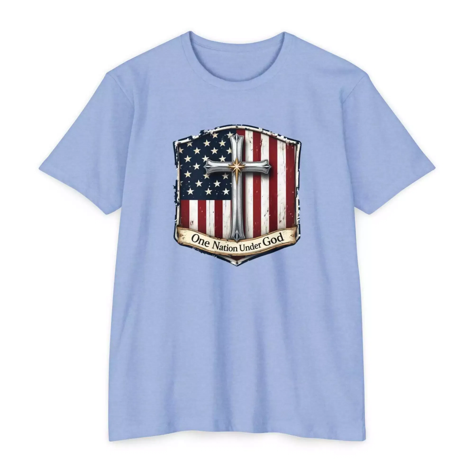 Patriotic Faith T-Shirt, Unisex Tee, Casual Wear, Christian Apparel, Memorial Day Gift, 4th of July Shirt, Everyday Comfort - Image 5