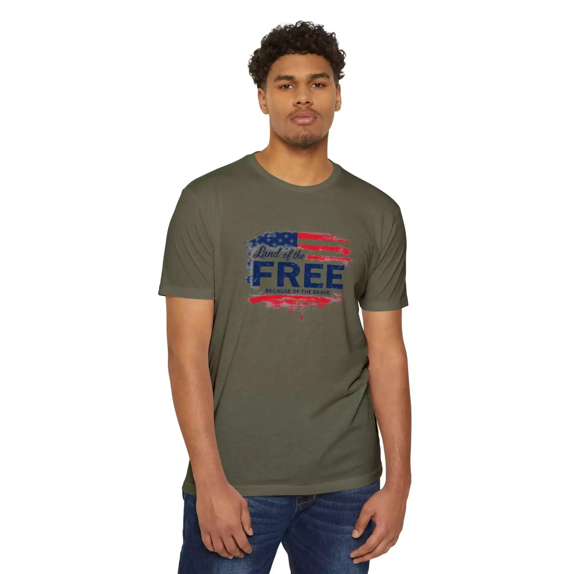Patriotic Graphic Tee, USA Pride Shirt, Land of the Free T-Shirt, Independence Day Gift, Casual Summer Wear - Image 4