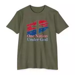 Faith-Inspired Unisex T-Shirt, One Nation Under God Tee, Inspirational Graphic Tee, Patriotic T-Shirt, Casual Everyday Wear, Gift Idea