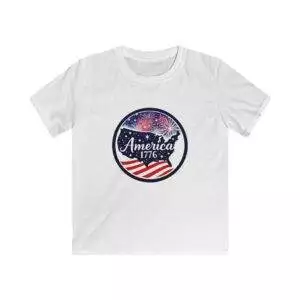 Kids Independence Day Tee, 4th of July Shirt, Patriotic Kids Apparel, Fireworks T-Shirt, USA Celebration Top
