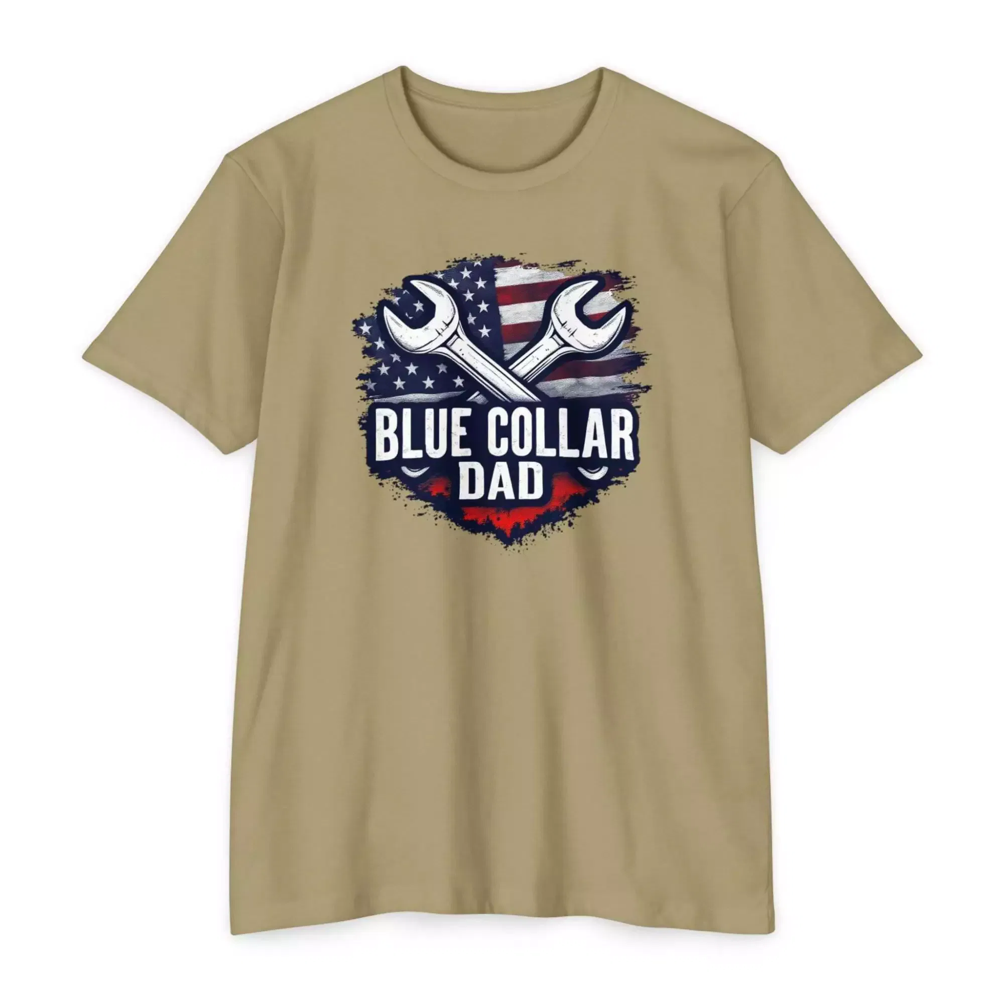 Blue Collar Dad T-Shirt, Unisex Workwear Tee, Father's Day Gift, Patriotic Shirt, Dad Life Apparel - Image 5