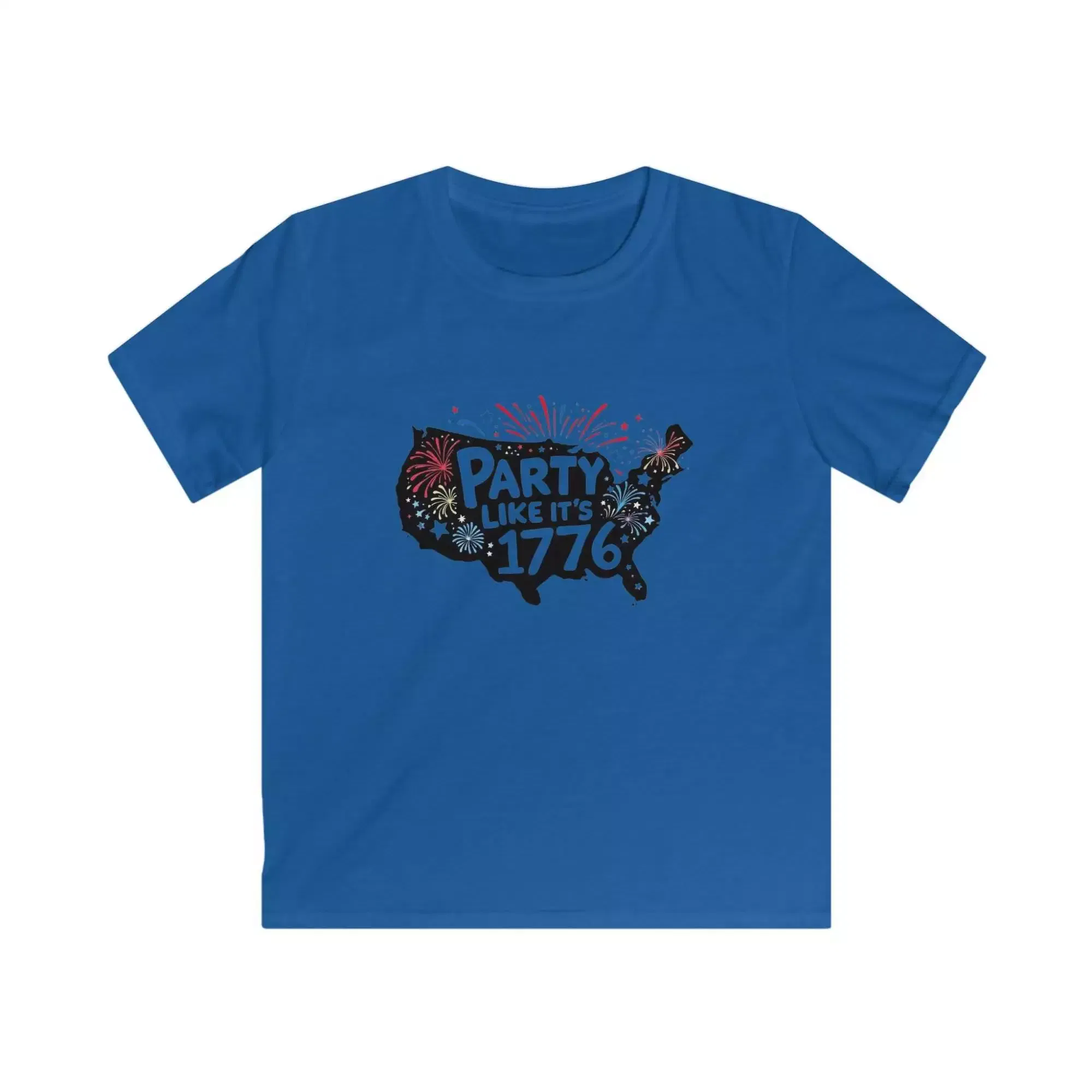 Kids Fourth of July Tee, Boys Girls Summer Shirt, Fireworks Celebration Top, Patriotic Party Clothing, Gift for Independence Day - Image 4