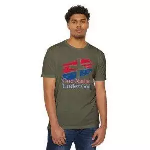 Faith-Inspired Unisex T-Shirt, One Nation Under God Tee, Inspirational Graphic Tee, Patriotic T-Shirt, Casual Everyday Wear, Gift Idea