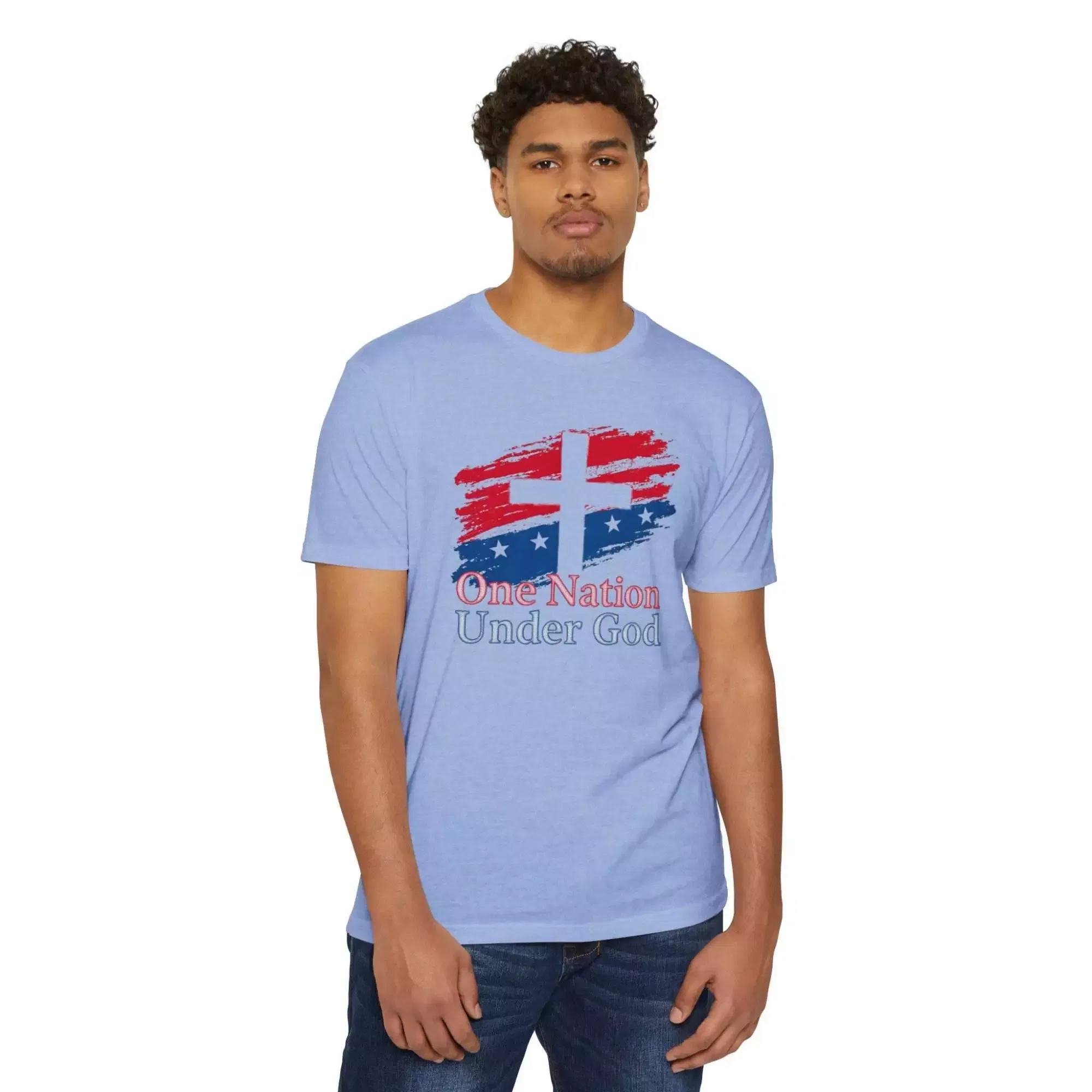 Faith-Inspired Unisex T-Shirt, One Nation Under God Tee, Inspirational Graphic Tee, Patriotic T-Shirt, Casual Everyday Wear, Gift Idea - Image 8