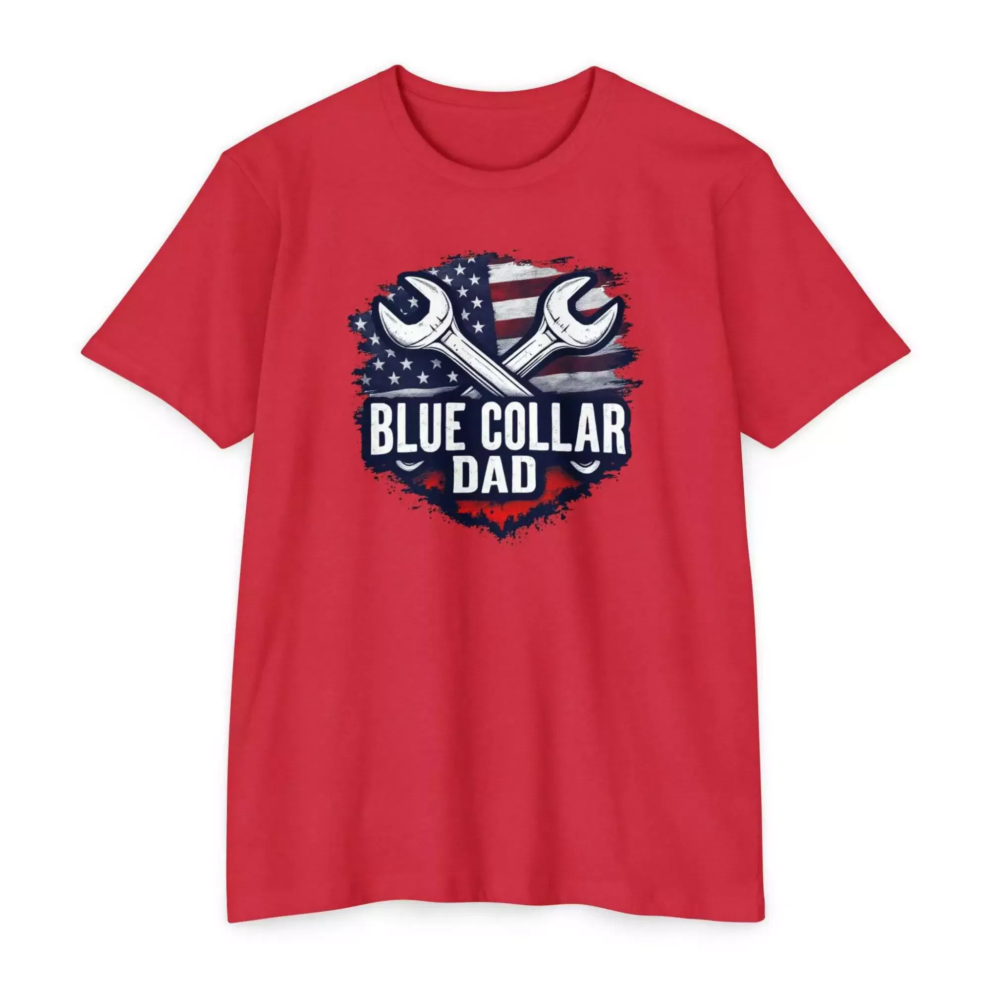 Blue Collar Dad T-Shirt, Unisex Workwear Tee, Father's Day Gift, Patriotic Shirt, Dad Life Apparel - Image 15