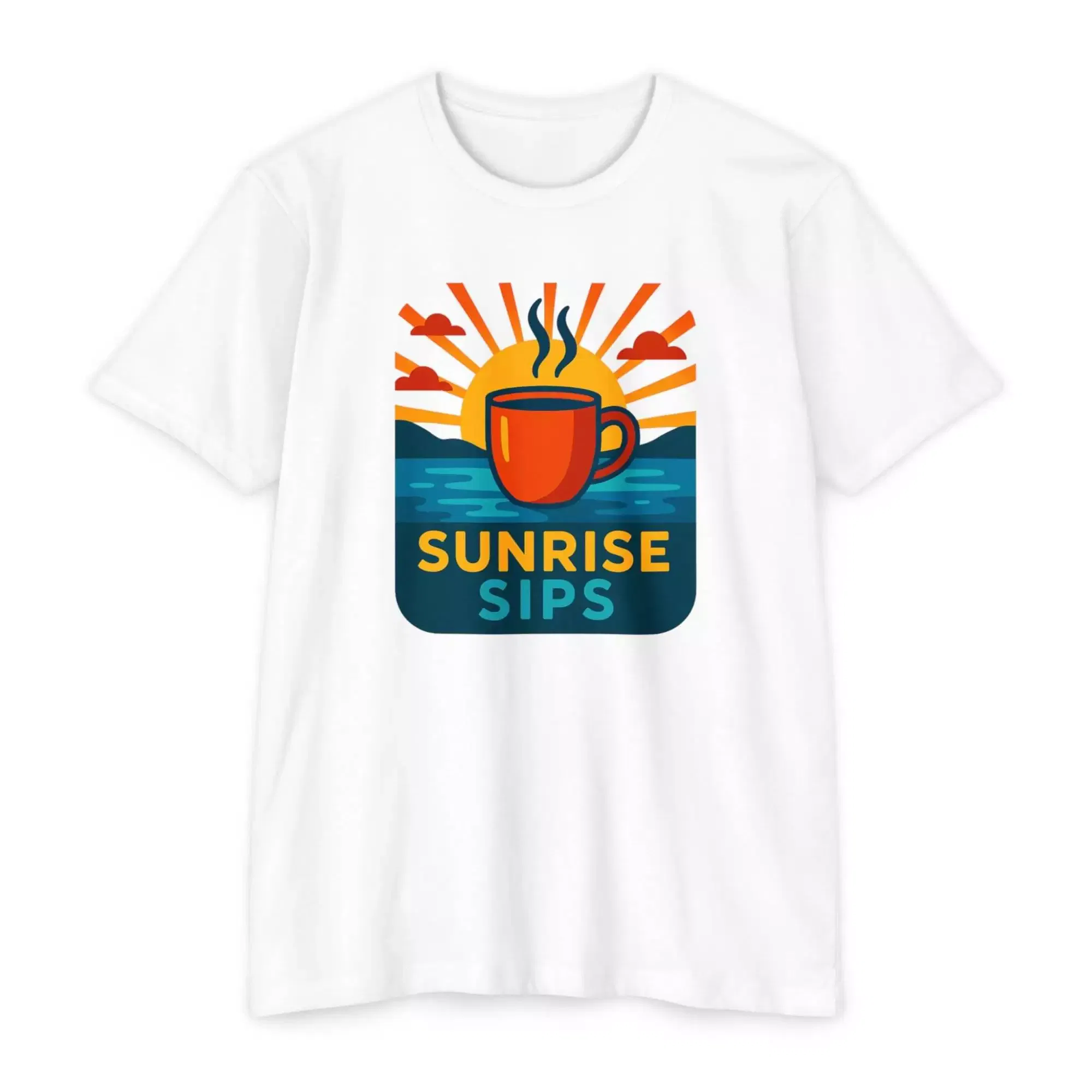 Sunrise Sips T-shirt, Perfect for Coffee Lovers, Casual Wear, Gift for Baristas, Summer Vibes, Relaxed Fit Tees - Image 13