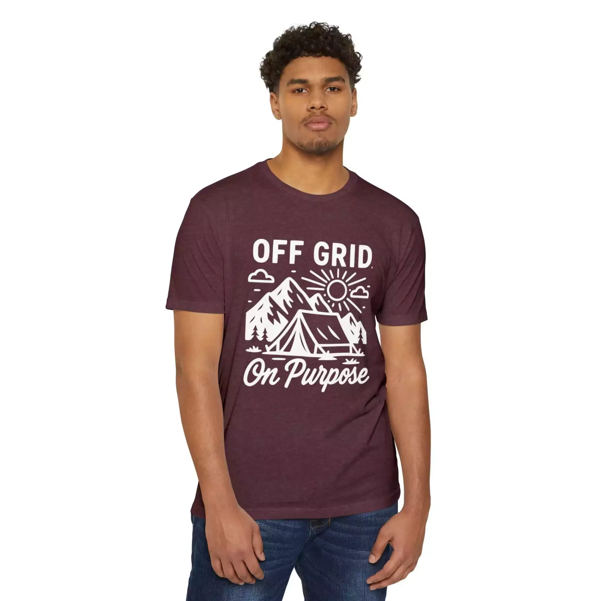 Unisex Outdoor Adventure T-Shirt | Off Grid On Purpose | Hiking, Camping, Travel, Nature Lover, Gift for Outdoorsy Friends - Image 38