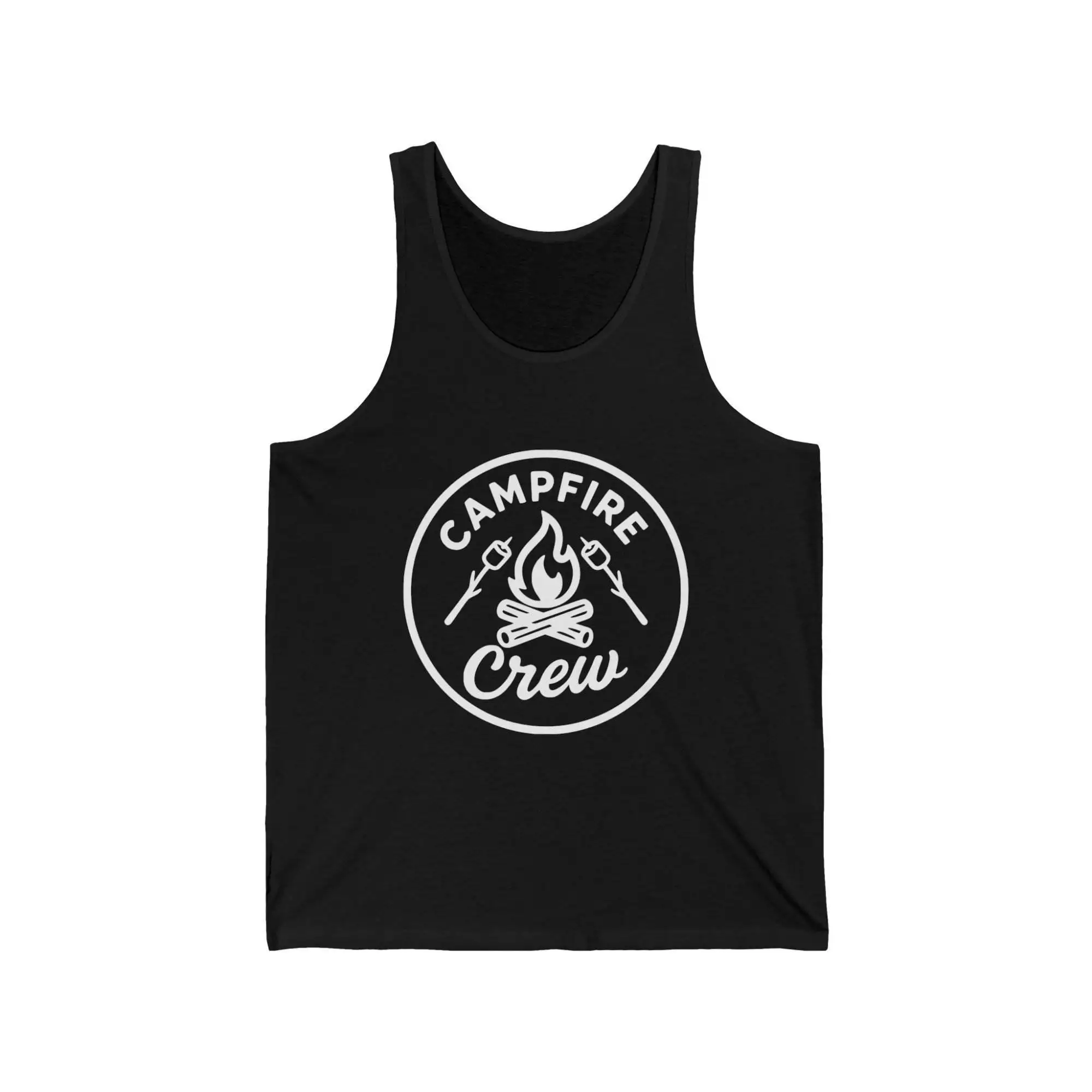 Unisex Campfire Crew Tank, Summer Beachwear, Camping Gear, Outdoor Adventure, Bonfire Party Shirt, Gifts for Campers - Image 3