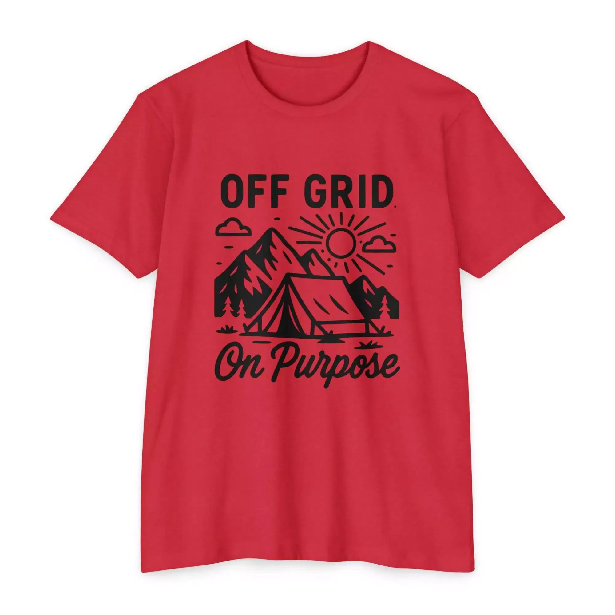 Unisex Outdoor Adventure T-Shirt | Off Grid On Purpose | Hiking, Camping, Travel, Nature Lover, Gift for Outdoorsy Friends - Image 34