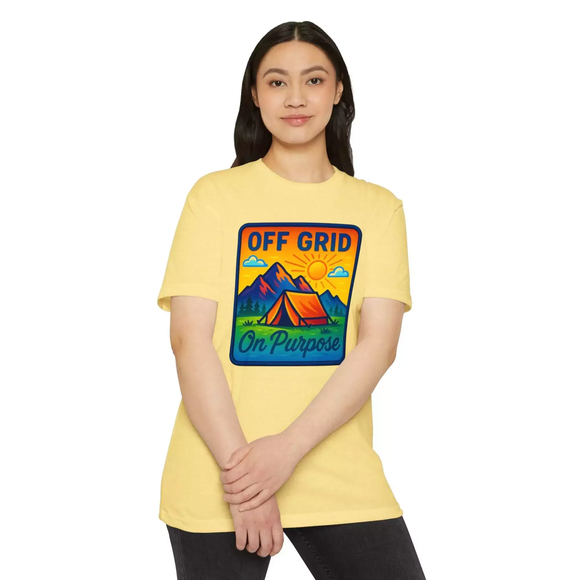 Off Grid Adventure Unisex T-Shirt, Eco-Friendly Tee, Camping Shirt, Outdoor Gift, Summer Casual Wear - Image 3
