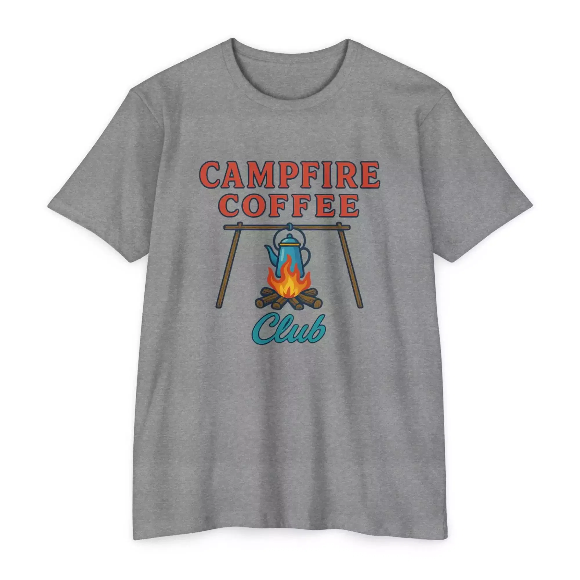 Campfire Coffee Club T-Shirt, Unisex Camp T-Shirt, Camping Apparel, Coffee Lover Gift, Outdoor Adventure Tee, Summer Festival Wear, [...] - Image 22