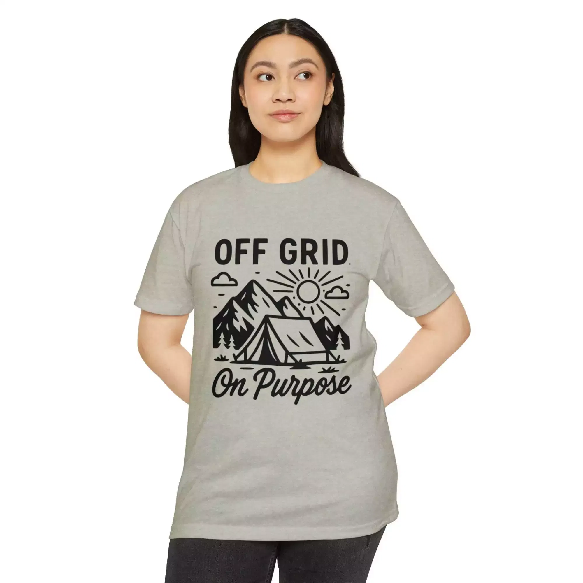 Unisex Outdoor Adventure T-Shirt | Off Grid On Purpose | Hiking, Camping, Travel, Nature Lover, Gift for Outdoorsy Friends - Image 6