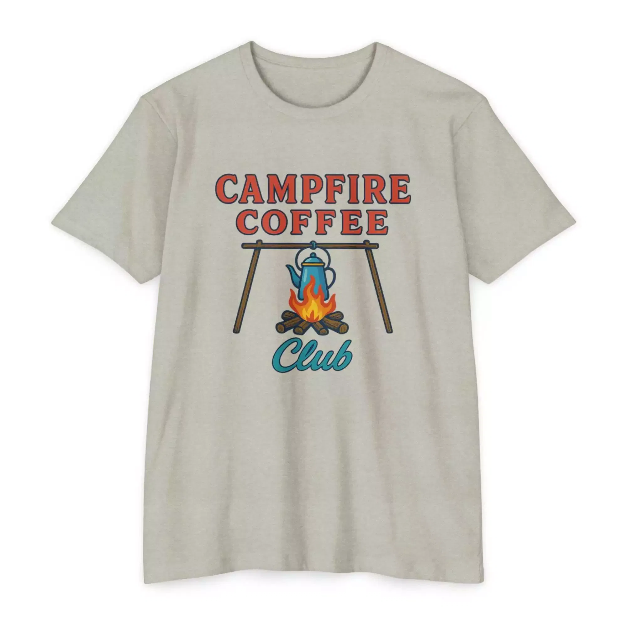 Campfire Coffee Club T-Shirt, Unisex Camp T-Shirt, Camping Apparel, Coffee Lover Gift, Outdoor Adventure Tee, Summer Festival Wear, [...] - Image 10