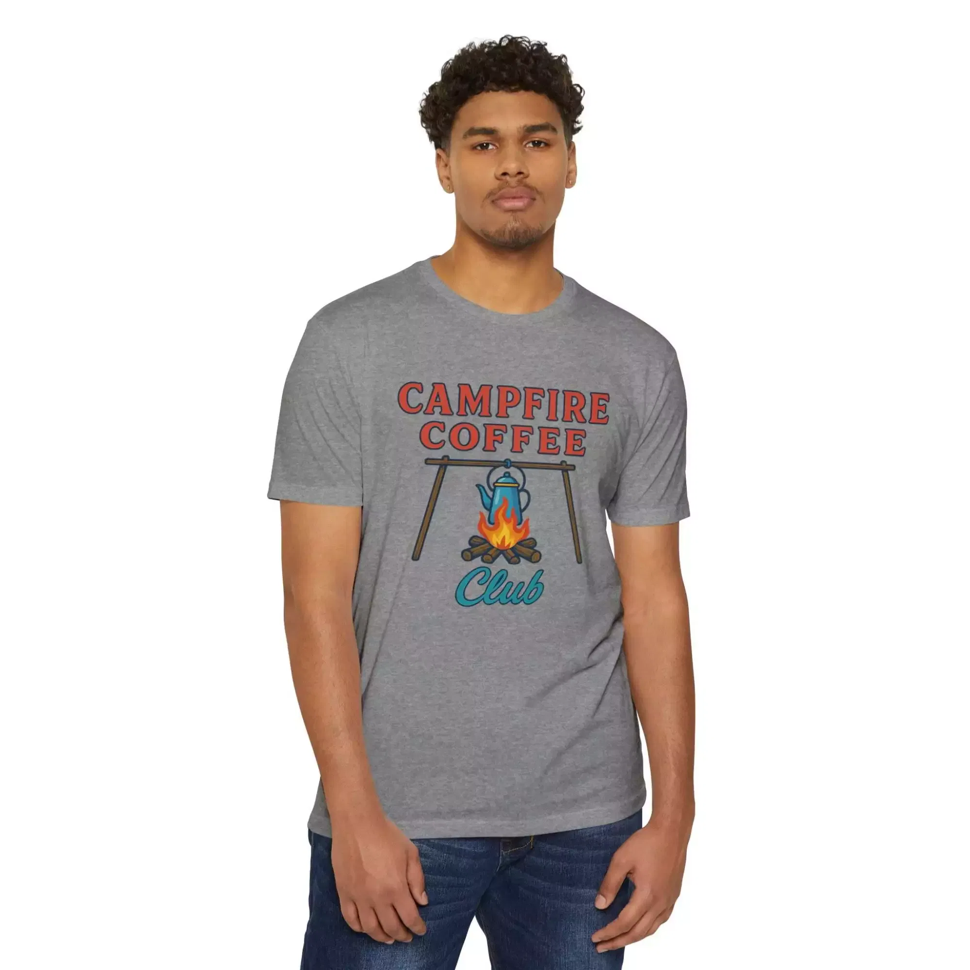 Campfire Coffee Club T-Shirt, Unisex Camp T-Shirt, Camping Apparel, Coffee Lover Gift, Outdoor Adventure Tee, Summer Festival Wear, [...] - Image 23