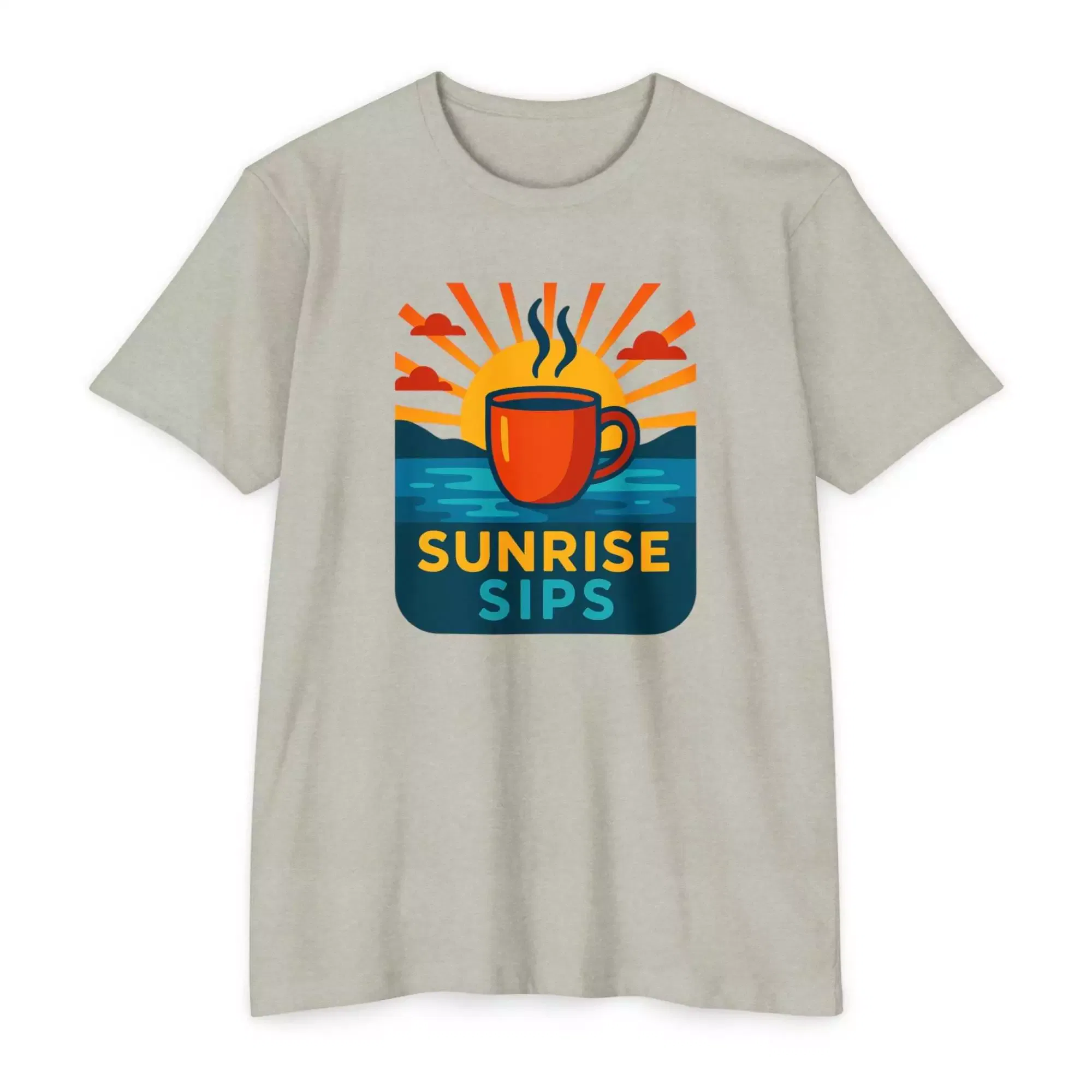 Sunrise Sips T-shirt, Perfect for Coffee Lovers, Casual Wear, Gift for Baristas, Summer Vibes, Relaxed Fit Tees - Image 7