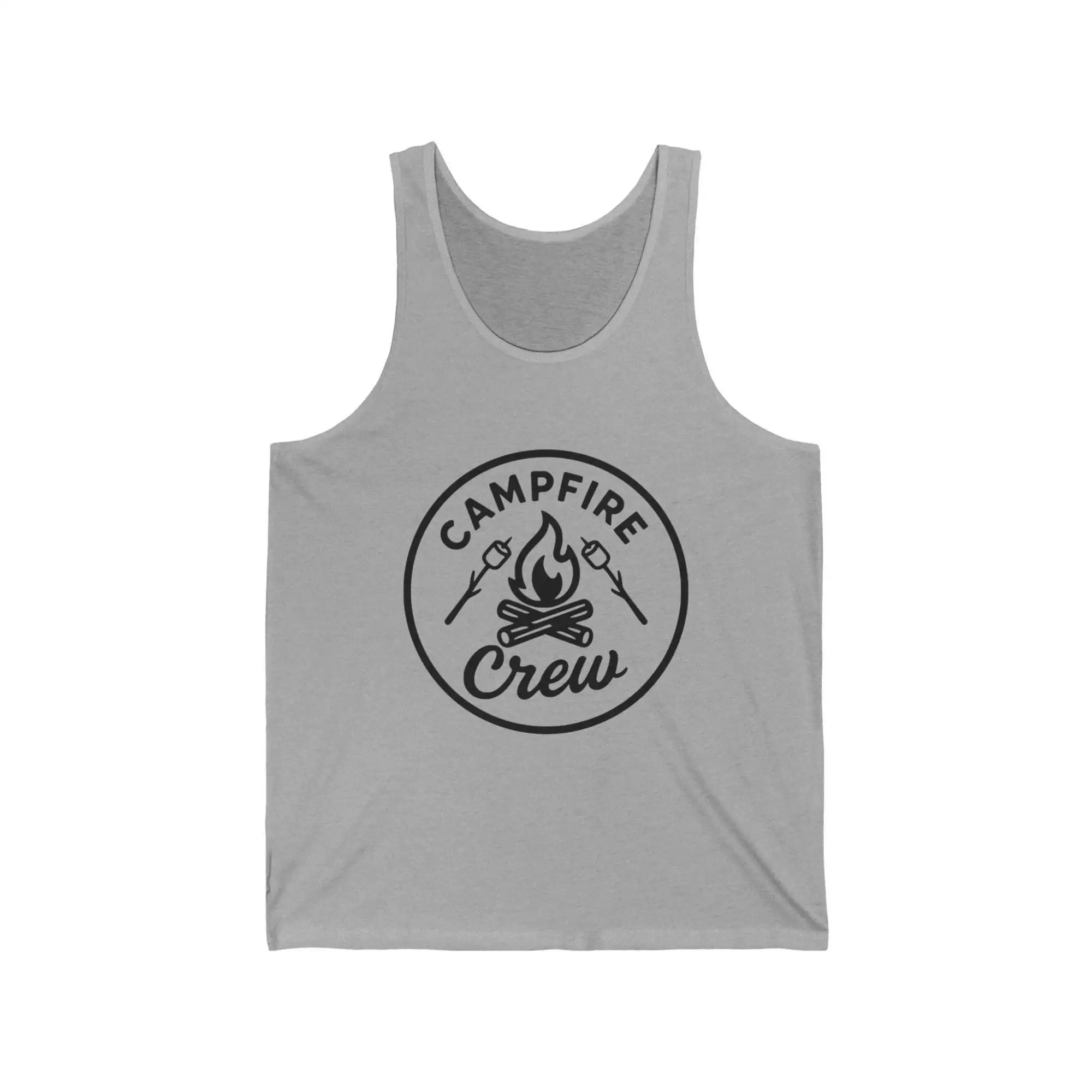 Unisex Campfire Crew Tank, Summer Beachwear, Camping Gear, Outdoor Adventure, Bonfire Party Shirt, Gifts for Campers - Image 4
