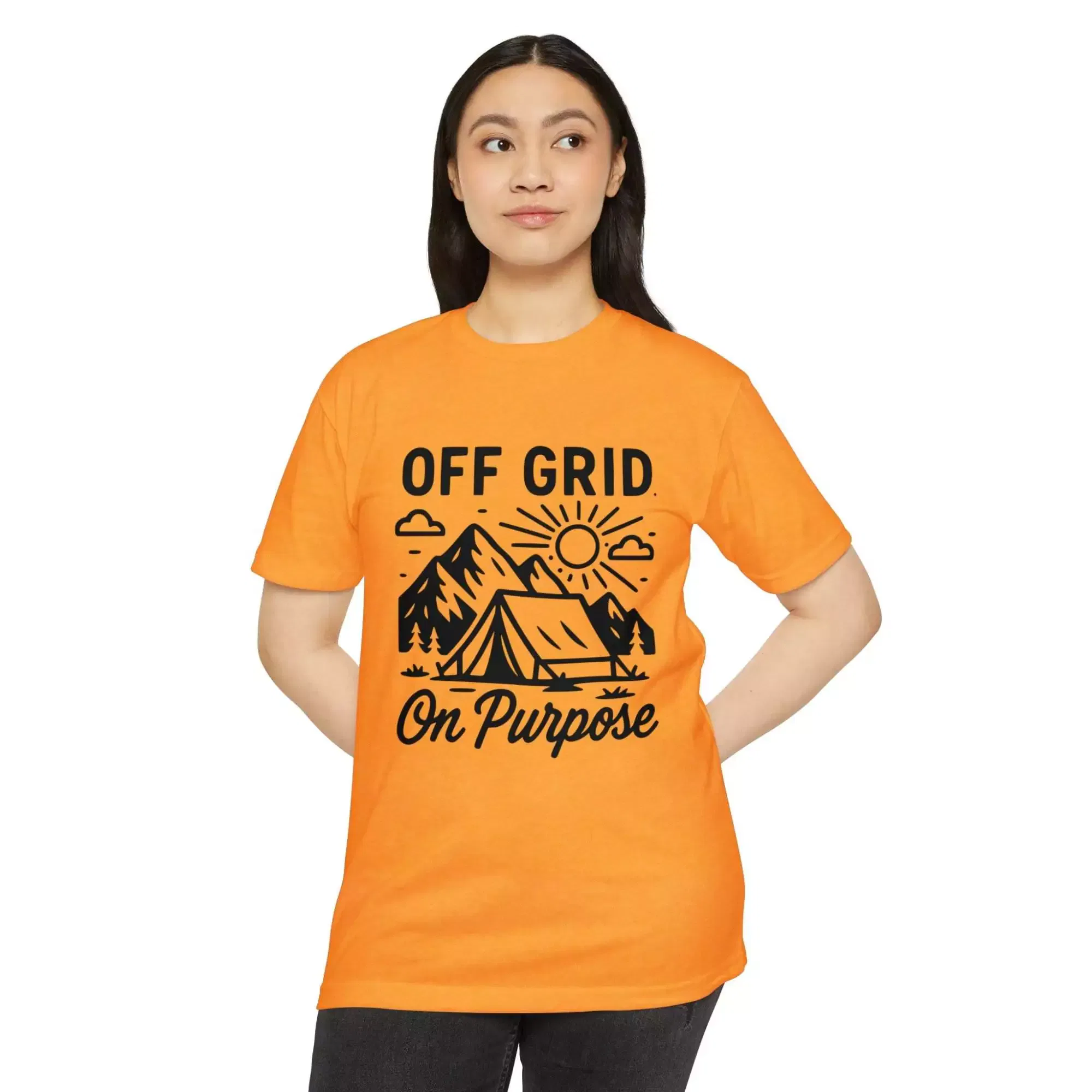 Unisex Outdoor Adventure T-Shirt | Off Grid On Purpose | Hiking, Camping, Travel, Nature Lover, Gift for Outdoorsy Friends - Image 3