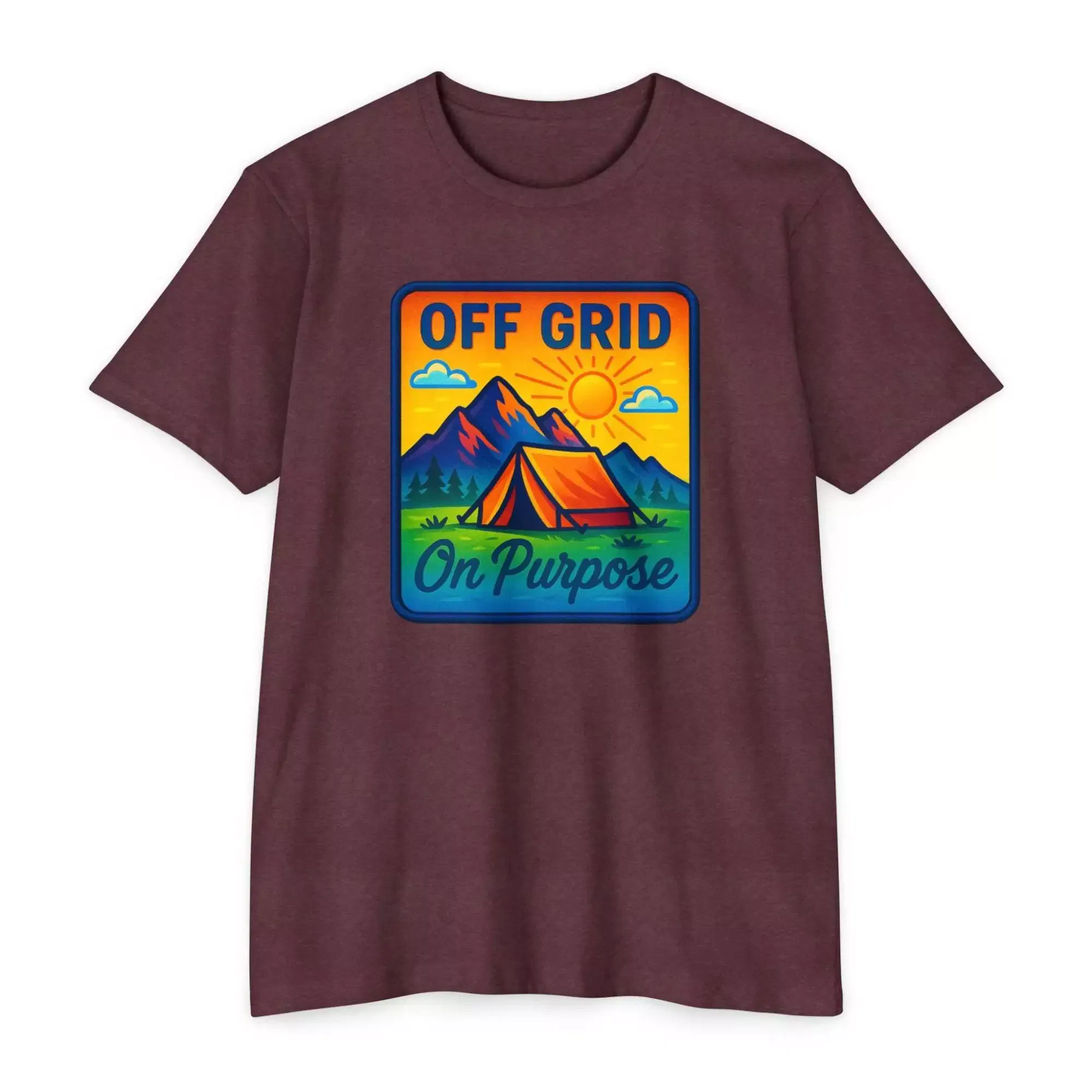 Off Grid Adventure Unisex T-Shirt, Eco-Friendly Tee, Camping Shirt, Outdoor Gift, Summer Casual Wear - Image 25