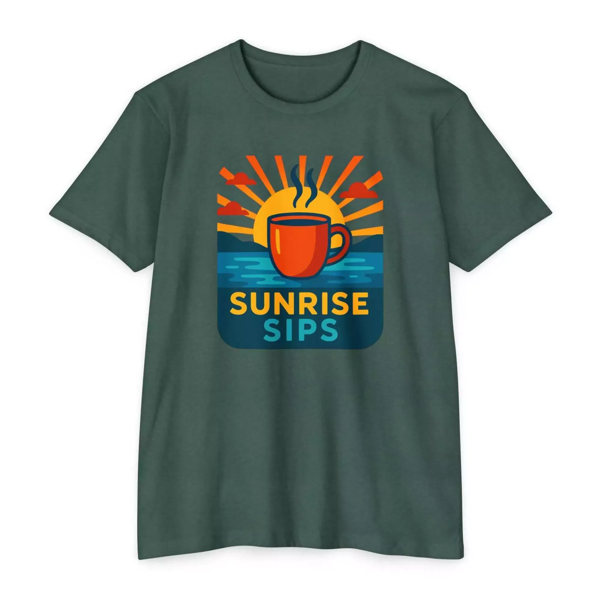 Sunrise Sips T-shirt, Perfect for Coffee Lovers, Casual Wear, Gift for Baristas, Summer Vibes, Relaxed Fit Tees - Image 10